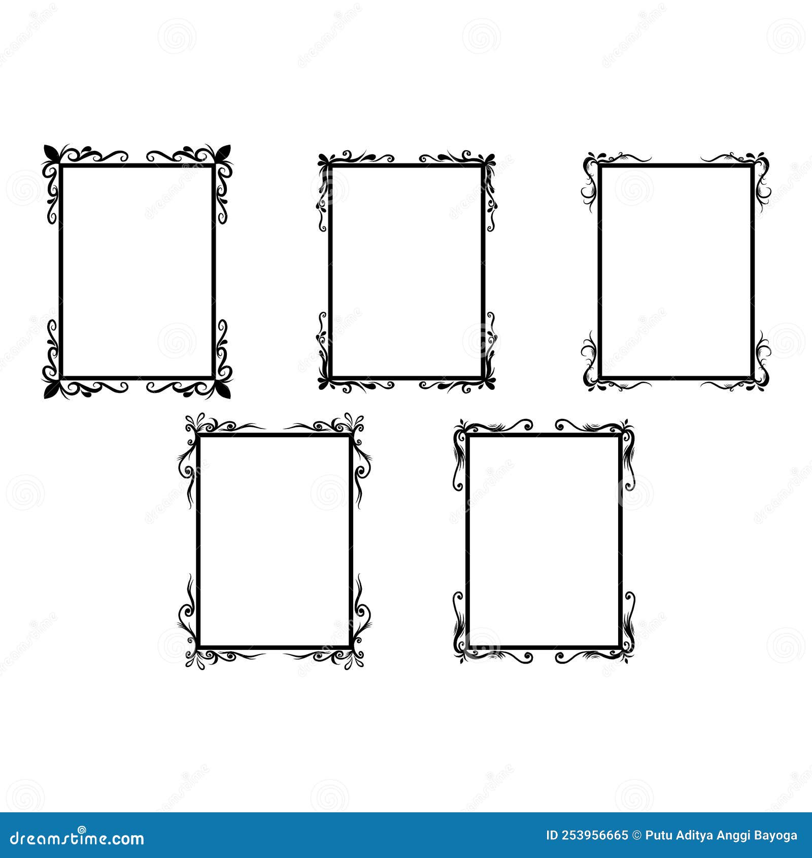 Frame template collection stock vector. Illustration of collection