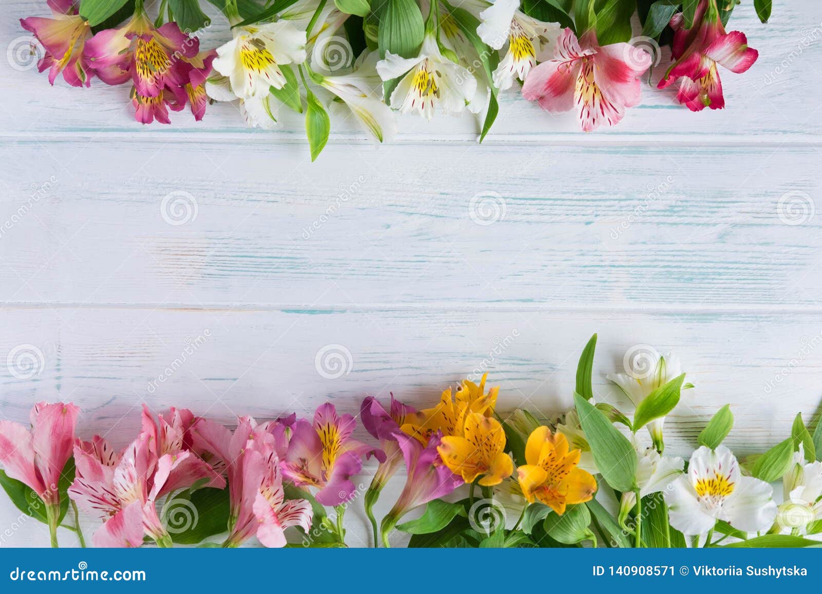 Frame for the Text of Congratulations with Natural Flowers of ...