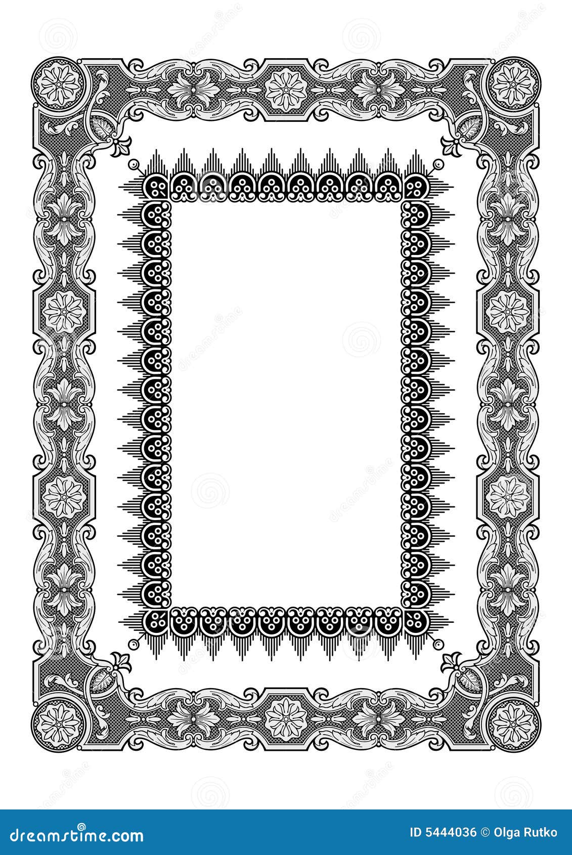 Frame vector stock vector. Illustration of ornament, illustration - 5444036