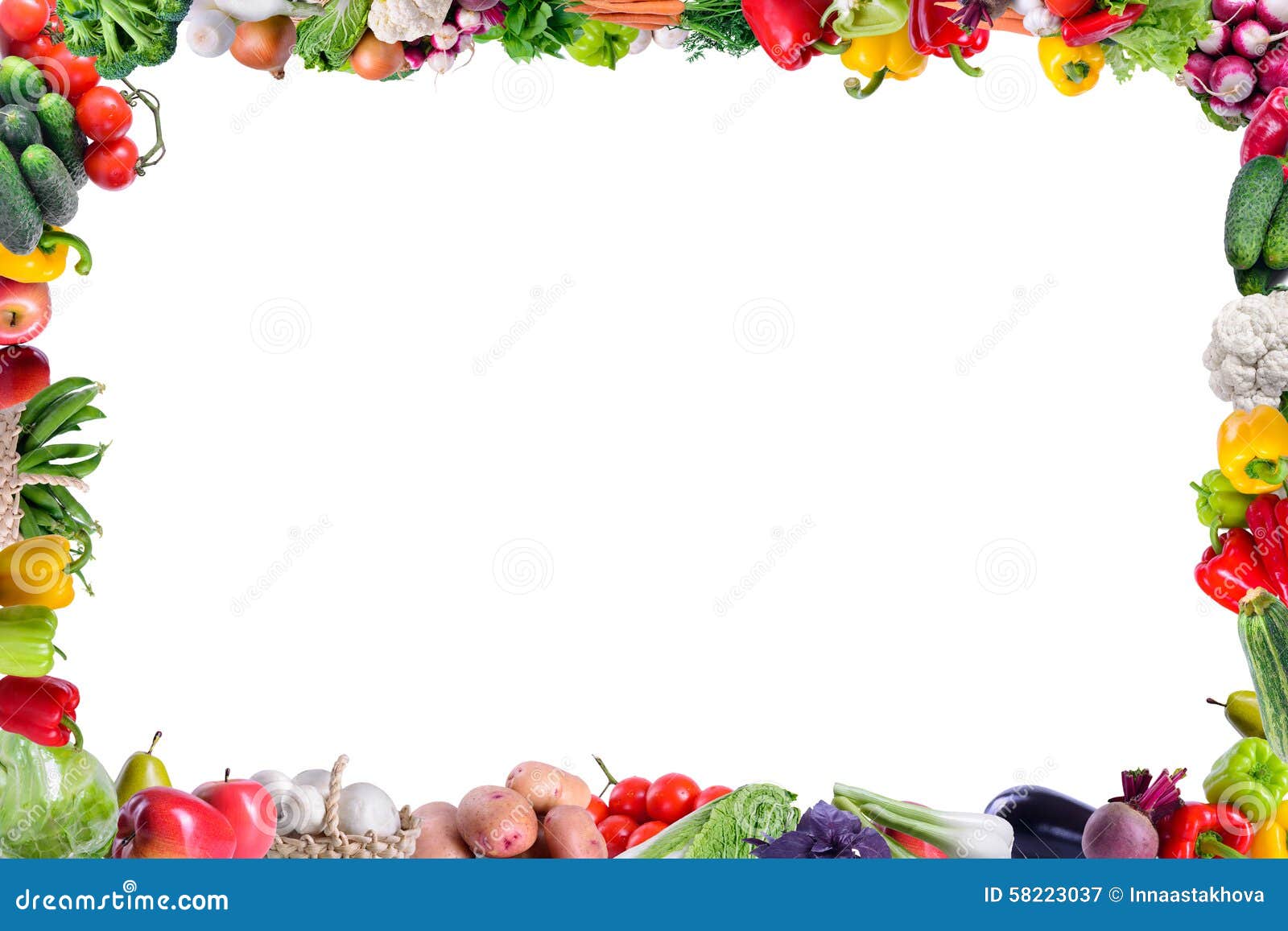 Frame of vegetables stock image. Image of eggplant, broccoli - 58223037