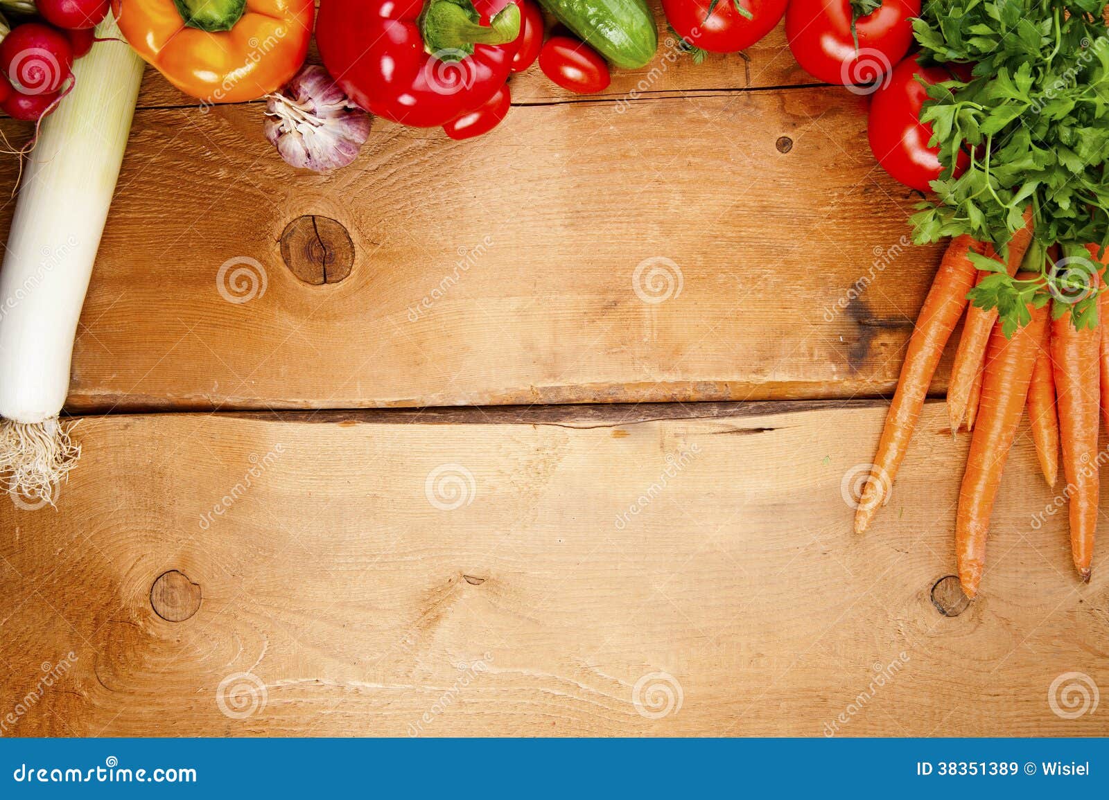 frame of vegetables