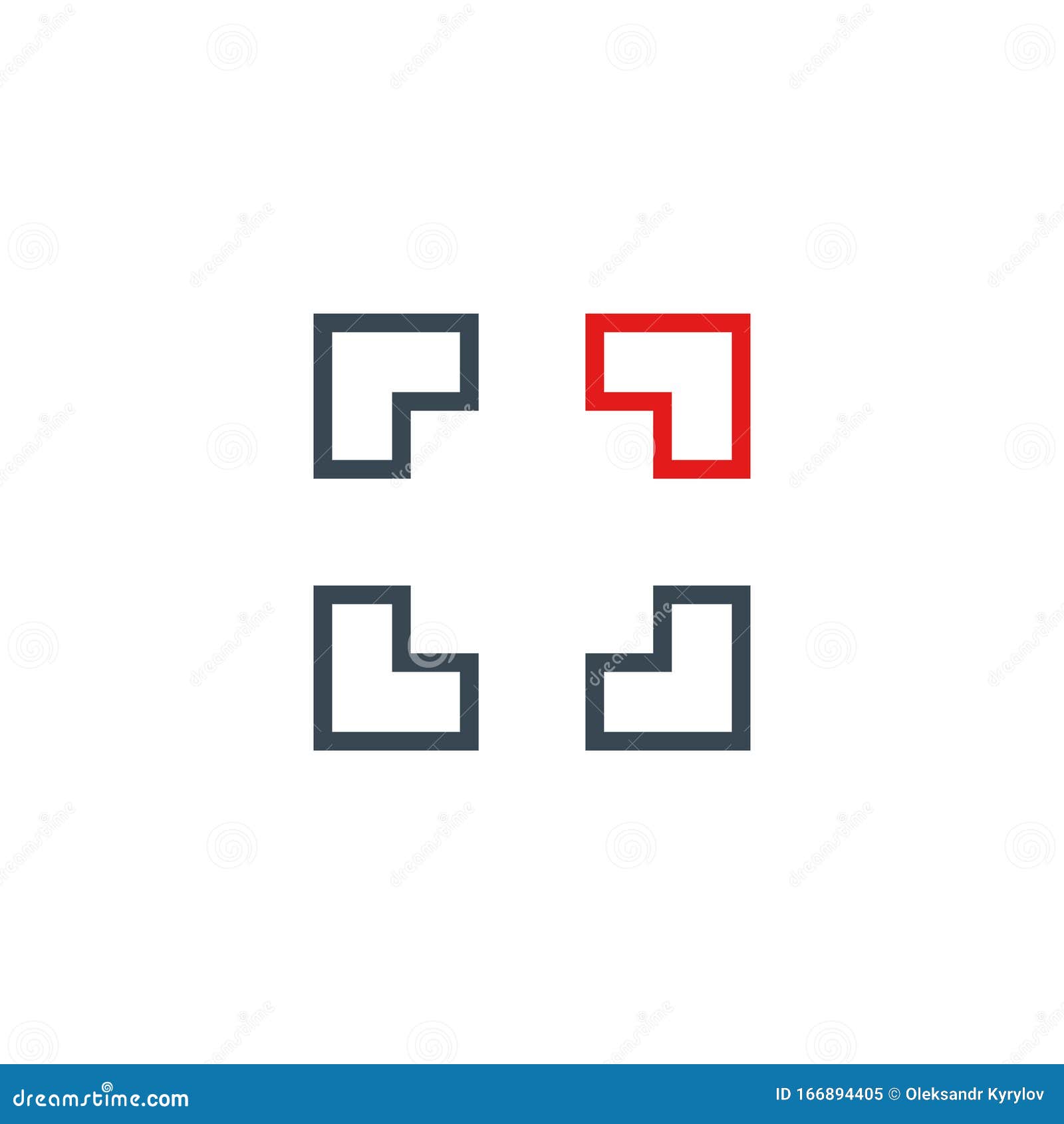 Frame Viewfinder Screen Logo Design. Stock Vector Illustration Isolated