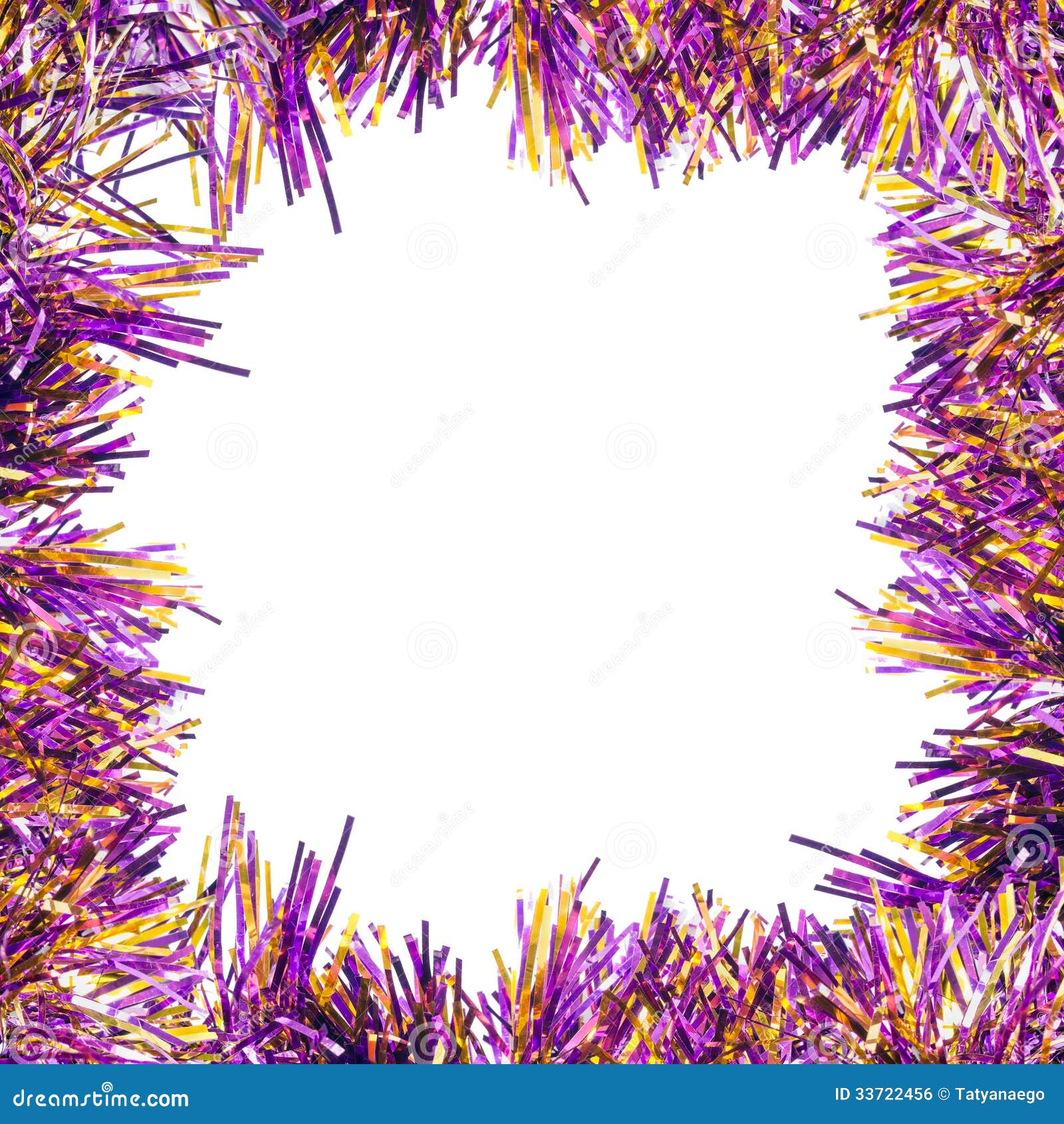 Frame of violet tinsel stock photo. Image of atmosphere 33722456