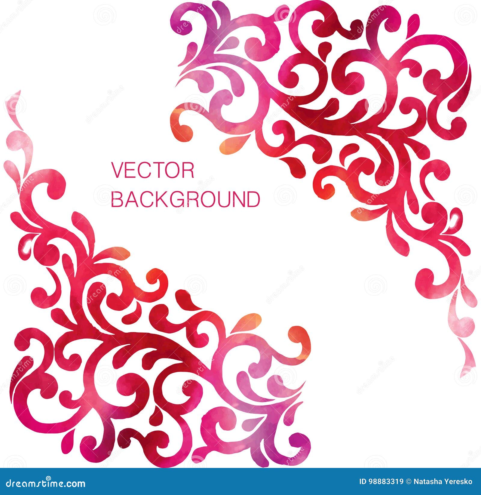 Frame With Watercolor Ornamental Floral Background Vector Illust Stock Vector Illustration Of Love Ornament 9819