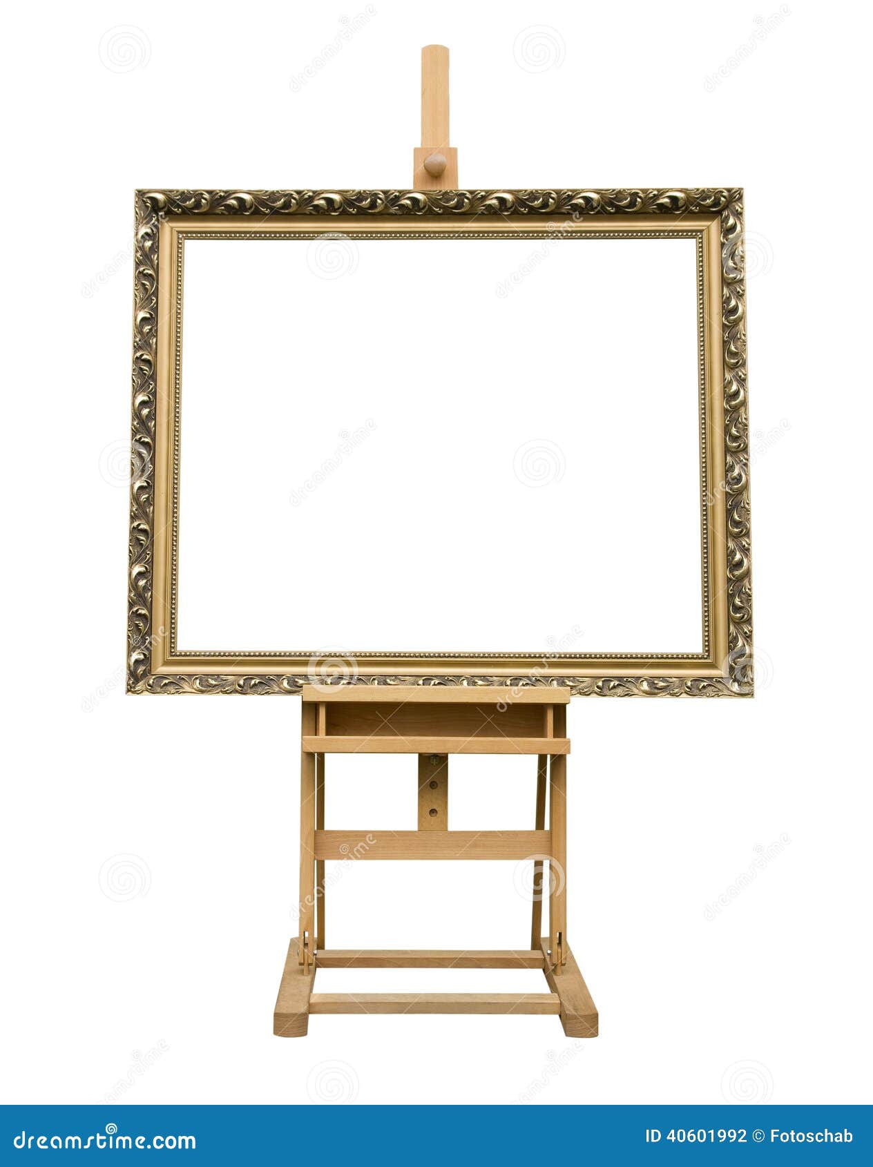 Canvas Painting Stand Wooden Easel Art Supply Isolated, Mock Up