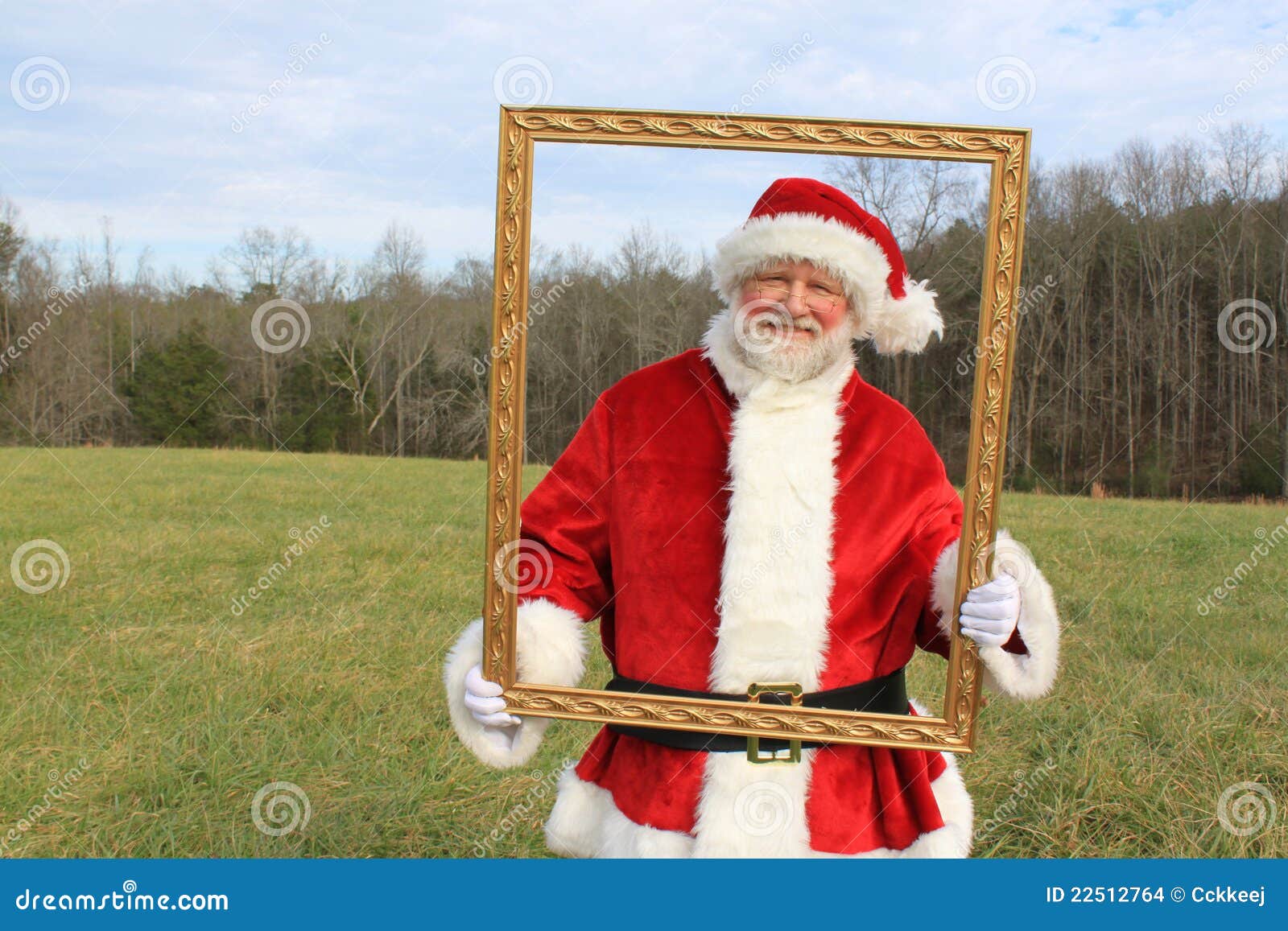 Framed Santa stock photo. Image of holiday, frame, country 22512764