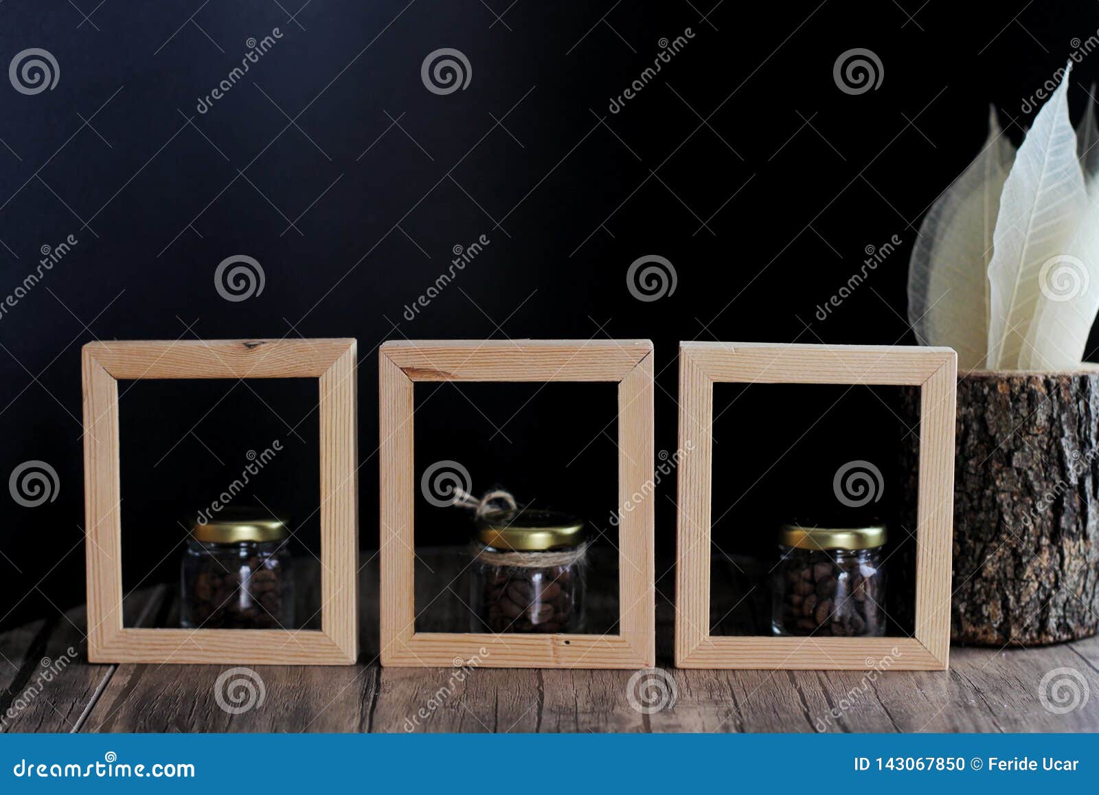 frames with coffee beans