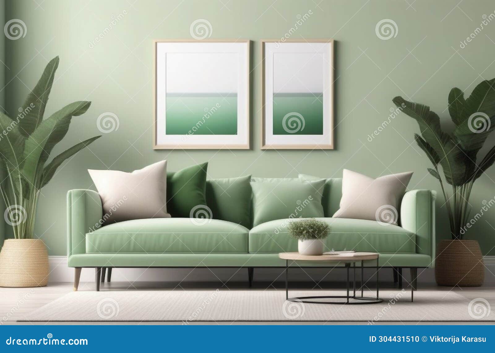 Frames Mockup, Couch and Frames Mockup, Modern Living Room Photo Mockup ...