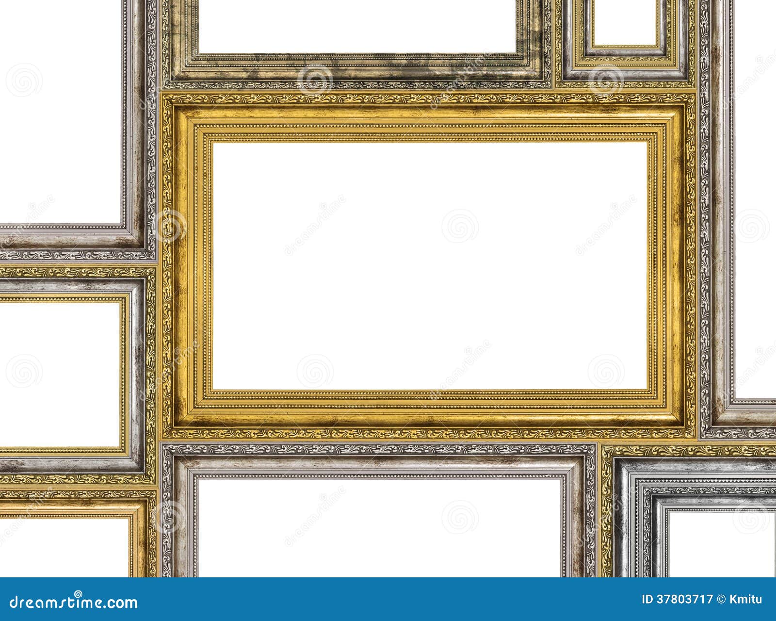 Frames variety stock image. Image of gilded, gold, empty 37803717