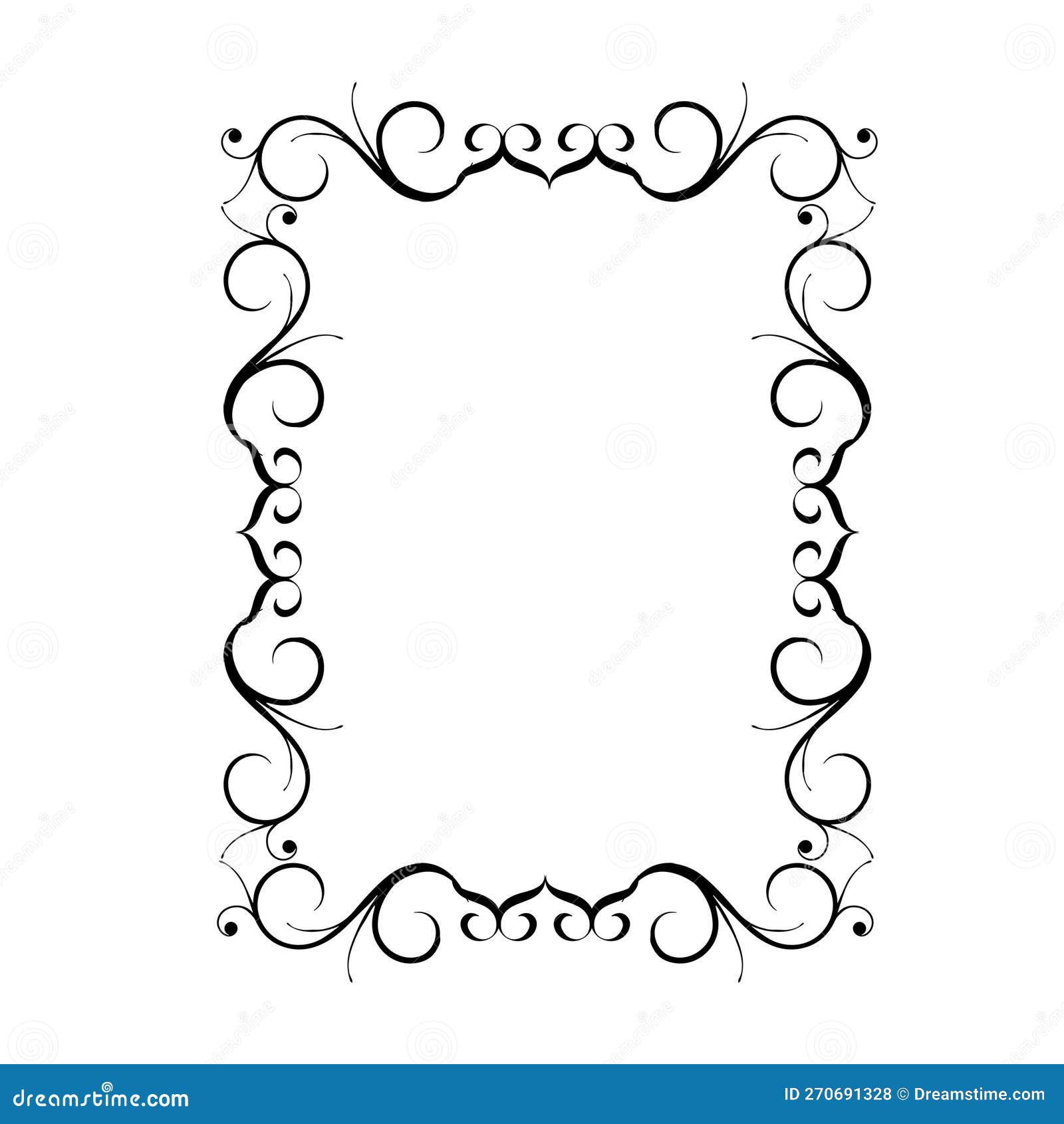 Frames in Vintage Style with Elements of Ornament Stock Illustration