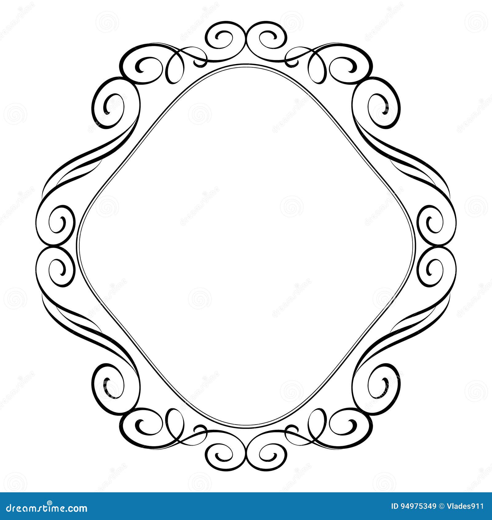 Frames Vintage.Vector Illustration.Black . Stock Vector - Illustration