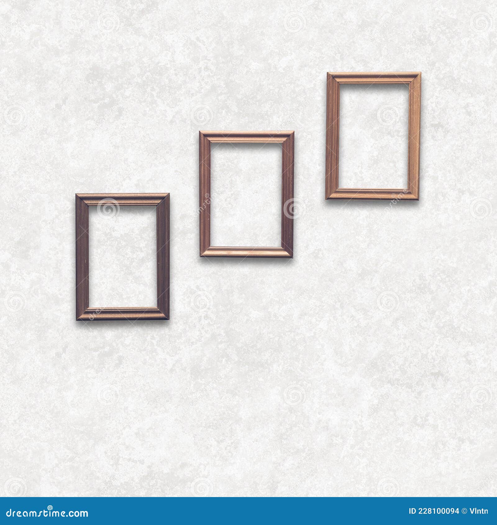 Frames on white wall stock photo. Image of decorate 228100094