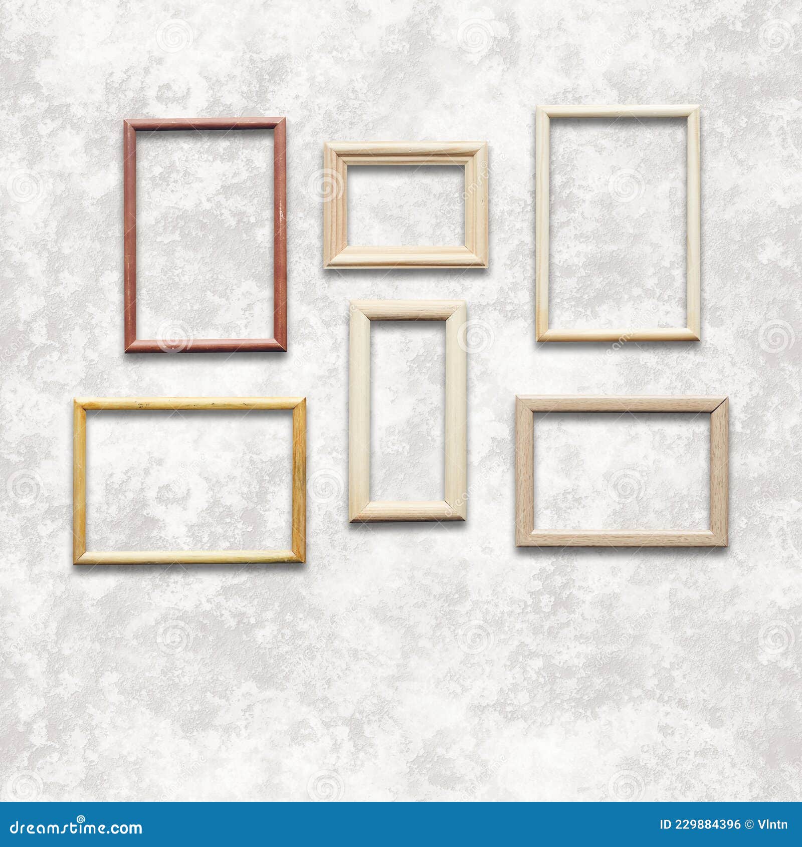 Frames on white wall stock photo. Image of decorate 229884396