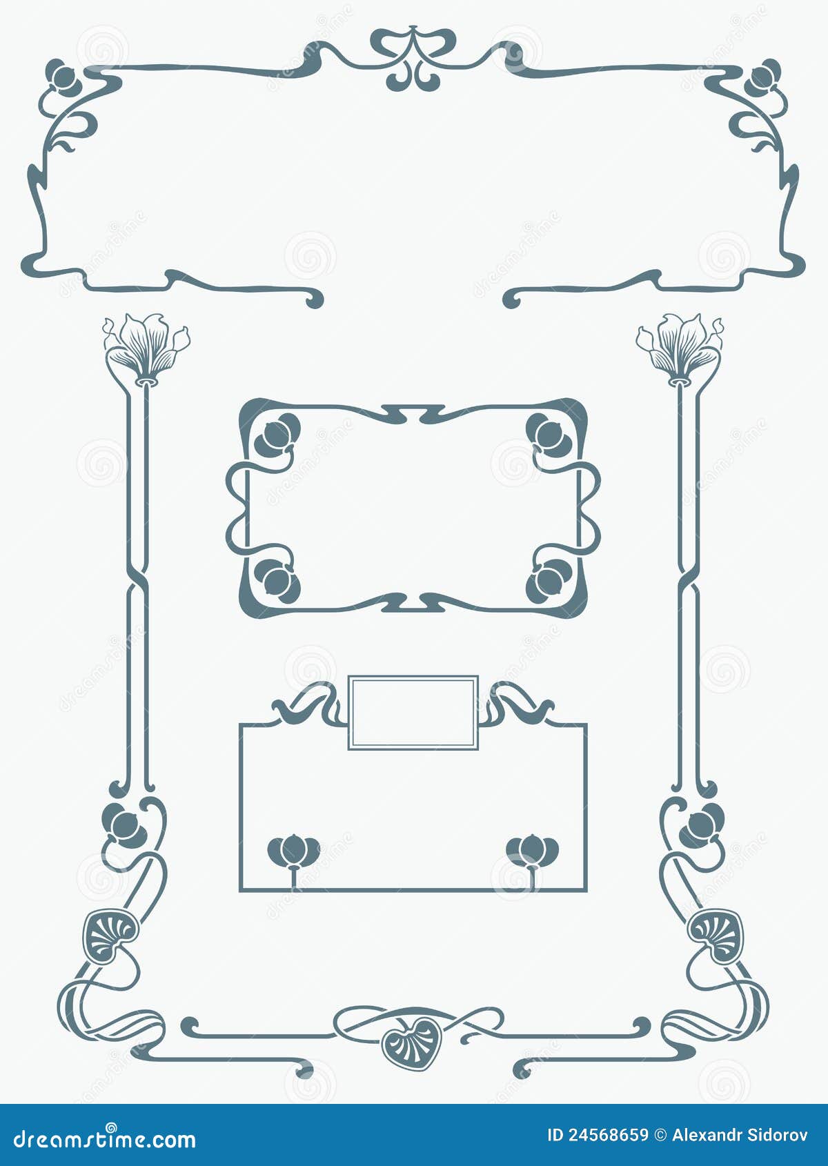 Framework Art-nouveau Cartoon Vector | CartoonDealer.com #11296351