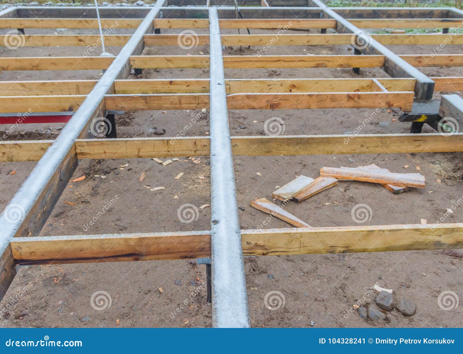 Framing of a Frame House on Pile Foundation Stock Image Image of bath, house 104328241