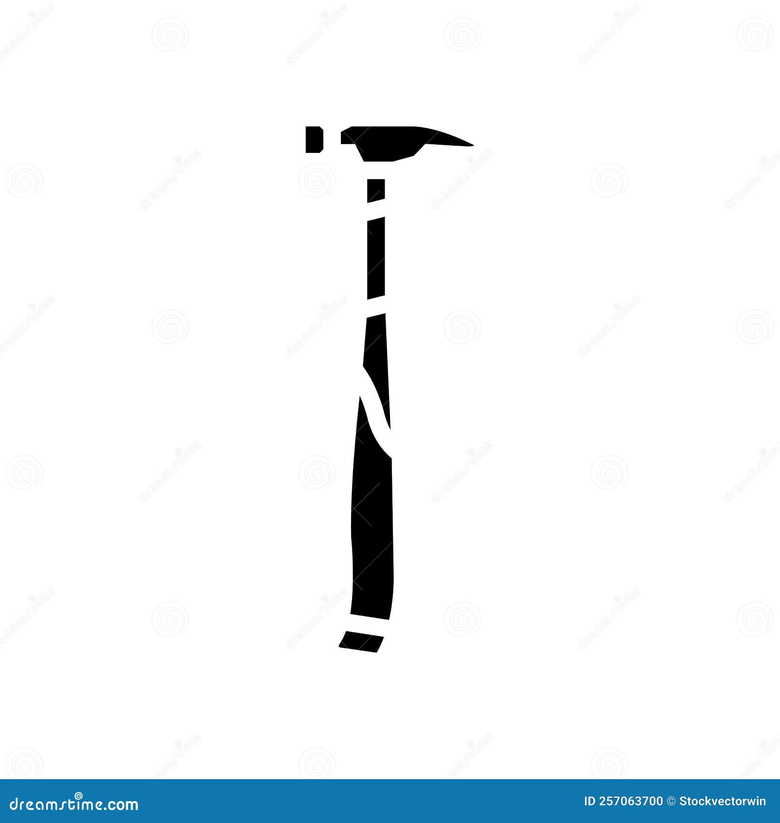 framing hammer tool glyph icon  