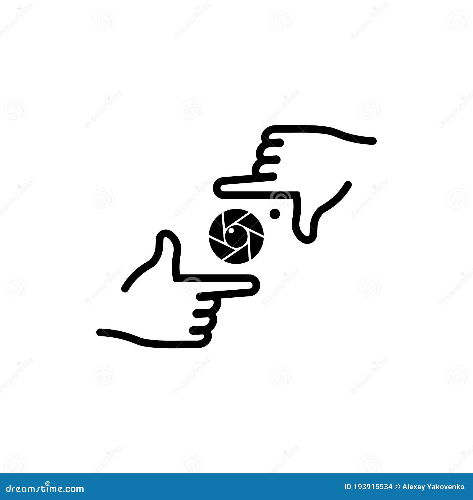 Framing Hand Like Camera, Photo Crop. Director S Hand Gesture of