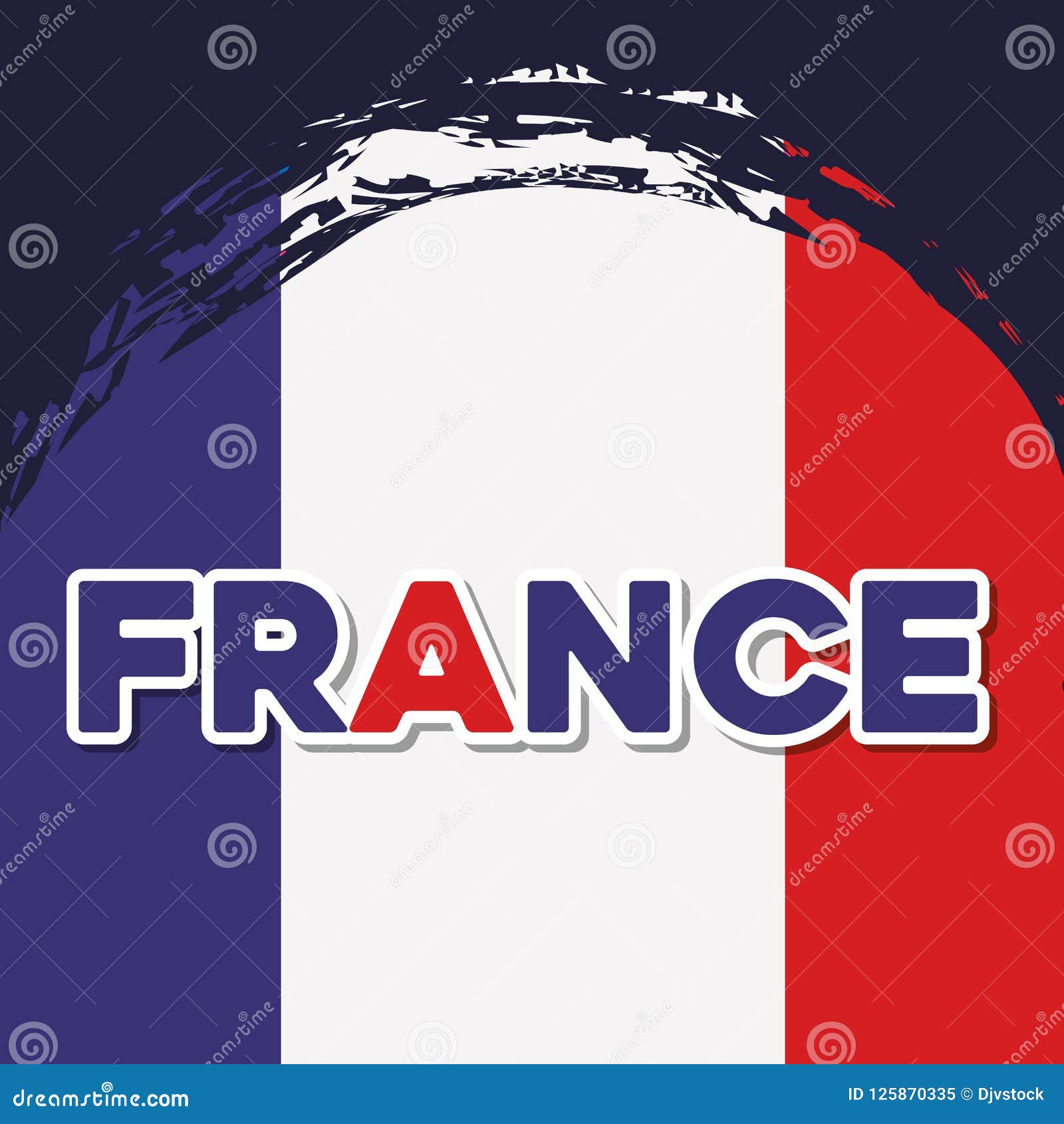 France Culture Card with Flag Stock Vector - Illustration of symbols ...
