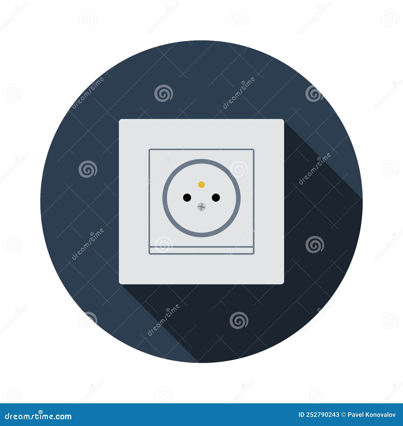 France Electrical Socket Icon Stock Vector Illustration of cord