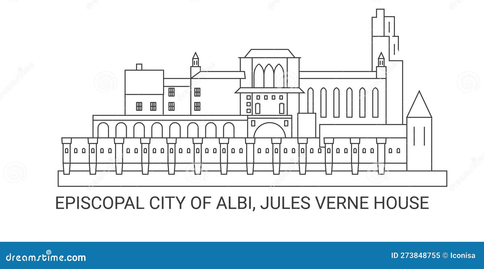 france, episcopal city of albi, jules verne house, travel landmark  