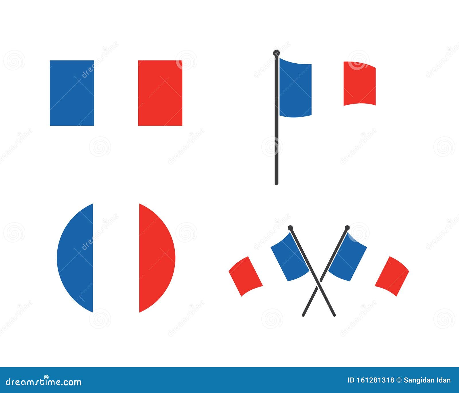 Flag Of France, Hand Drawn Watercolor Illustration | CartoonDealer.com