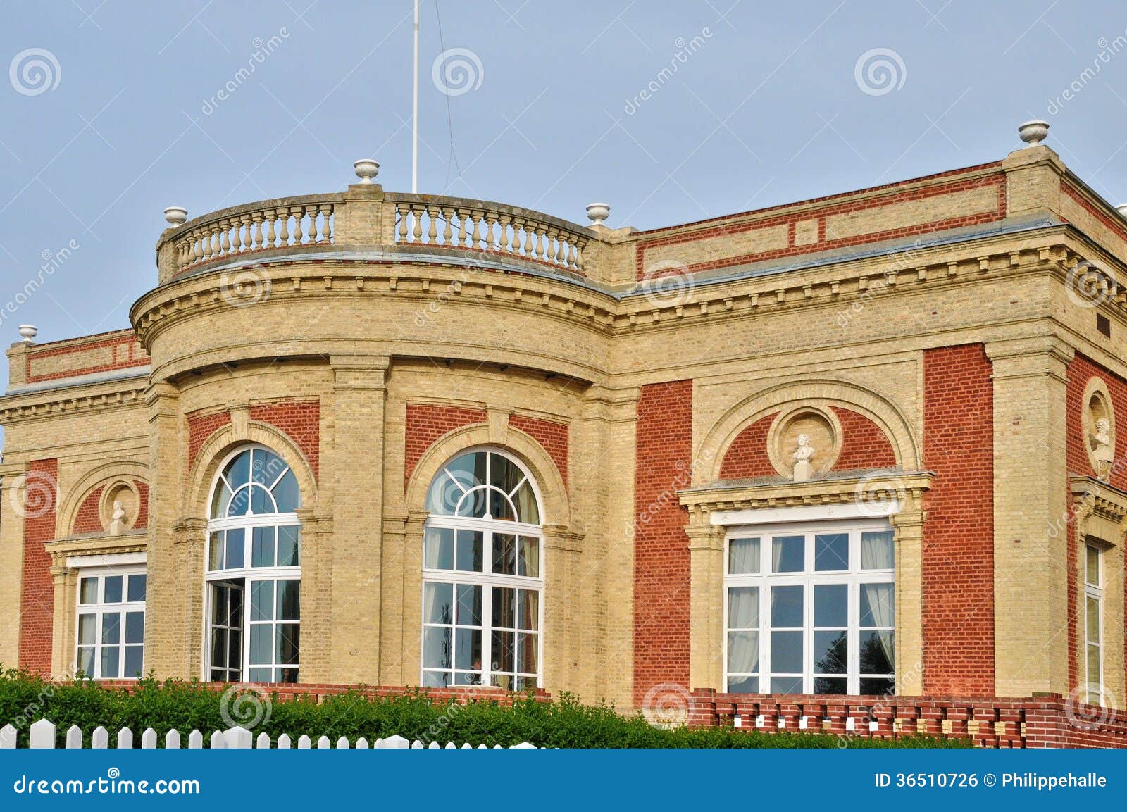 France, picturesque city of Deauville in Normandie. France, the picturesque Cercle des Proprietaires Deauville in Normandie