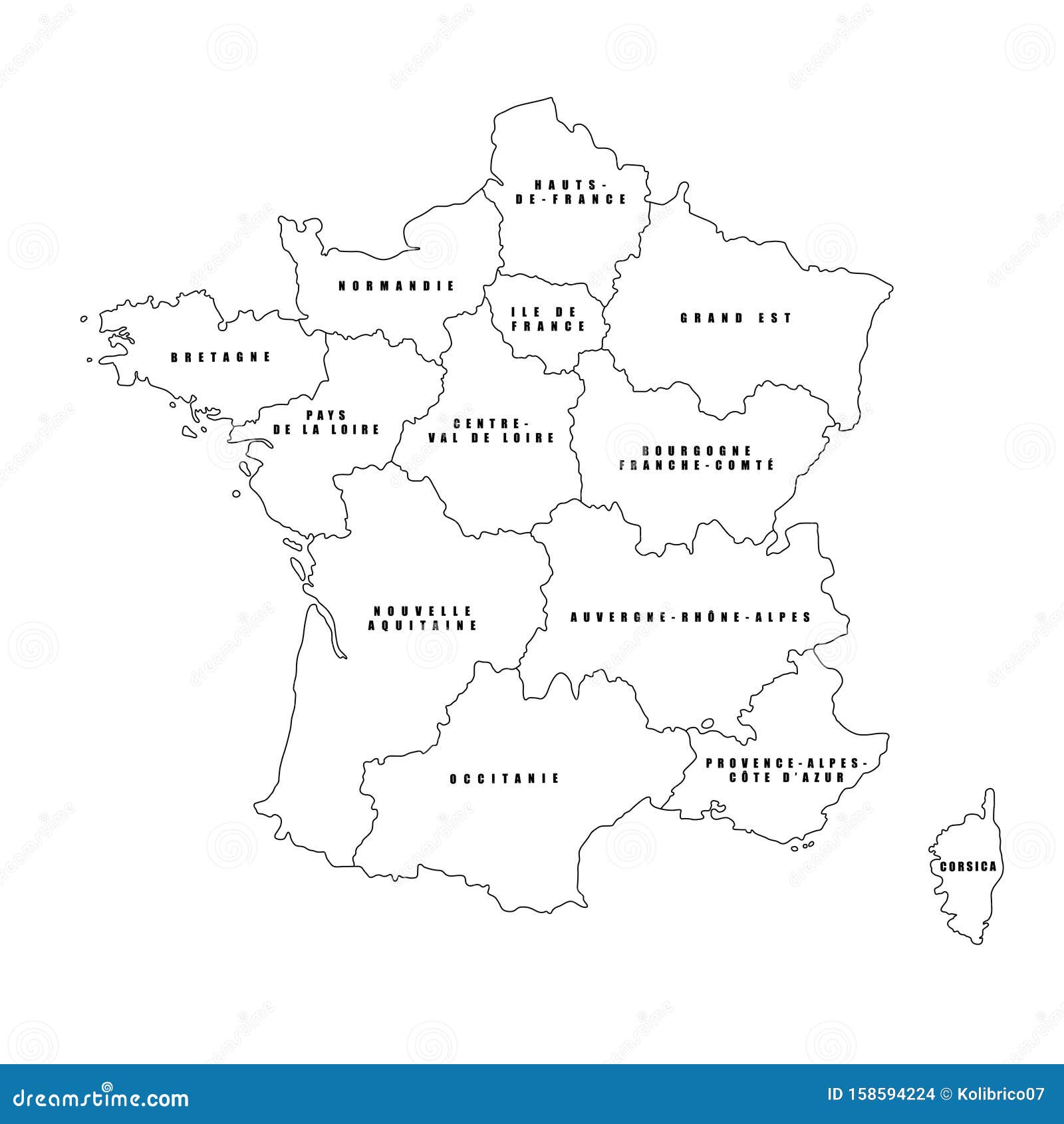 France Regions Black Outline Map Vector Map French Regions Stock outline-map-of-france-bagofcliches