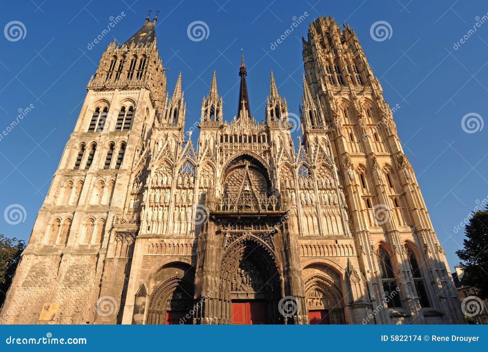 france rouen: the gothic cathedral of rouen