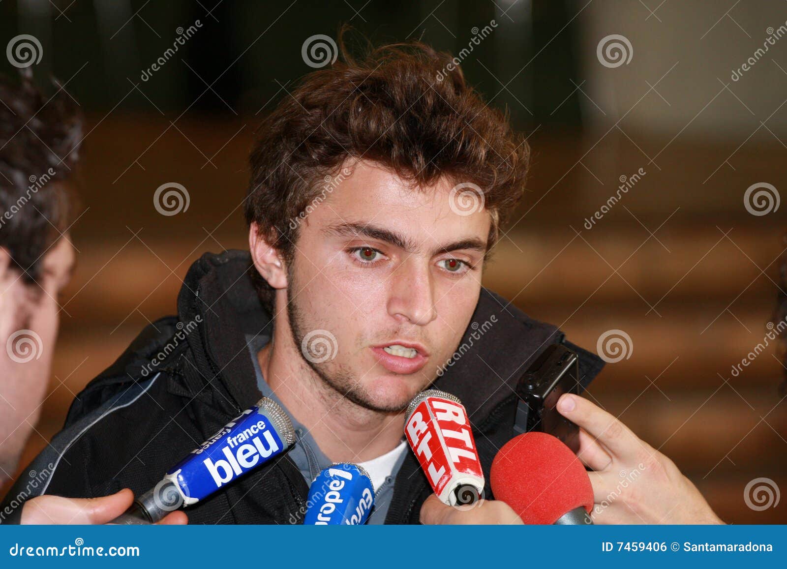 France S Gilles Simon during a Press Conference Editorial Photo - Image