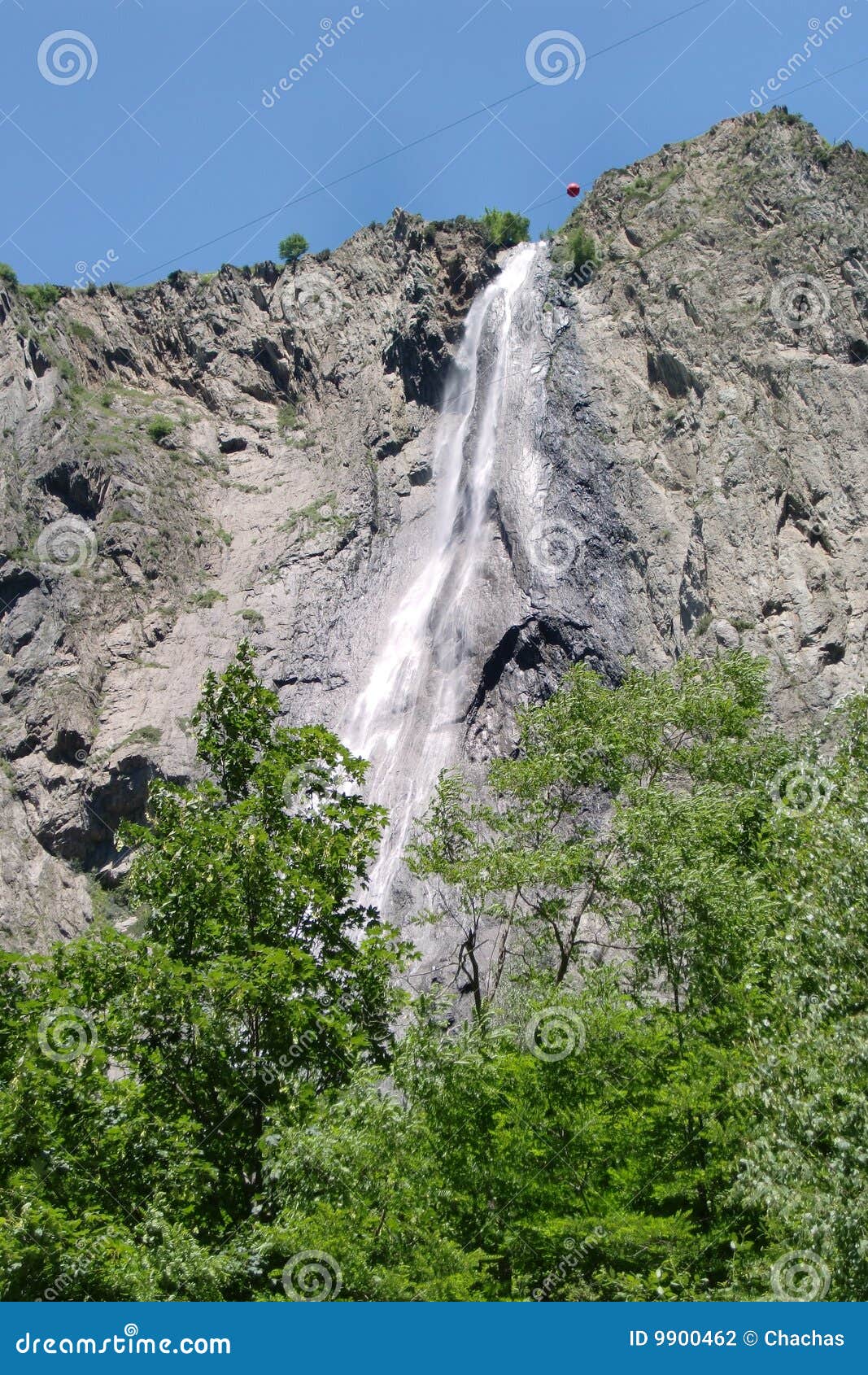 France waterfall Alps stock photo. Image of national 9900462