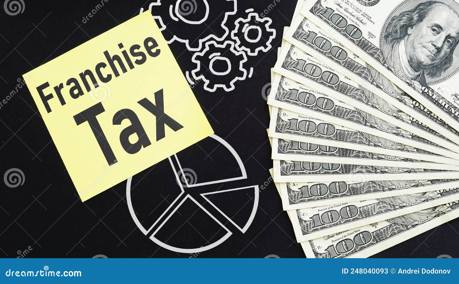 Franchise Tax is Shown Using the Text Stock Image Image of currency