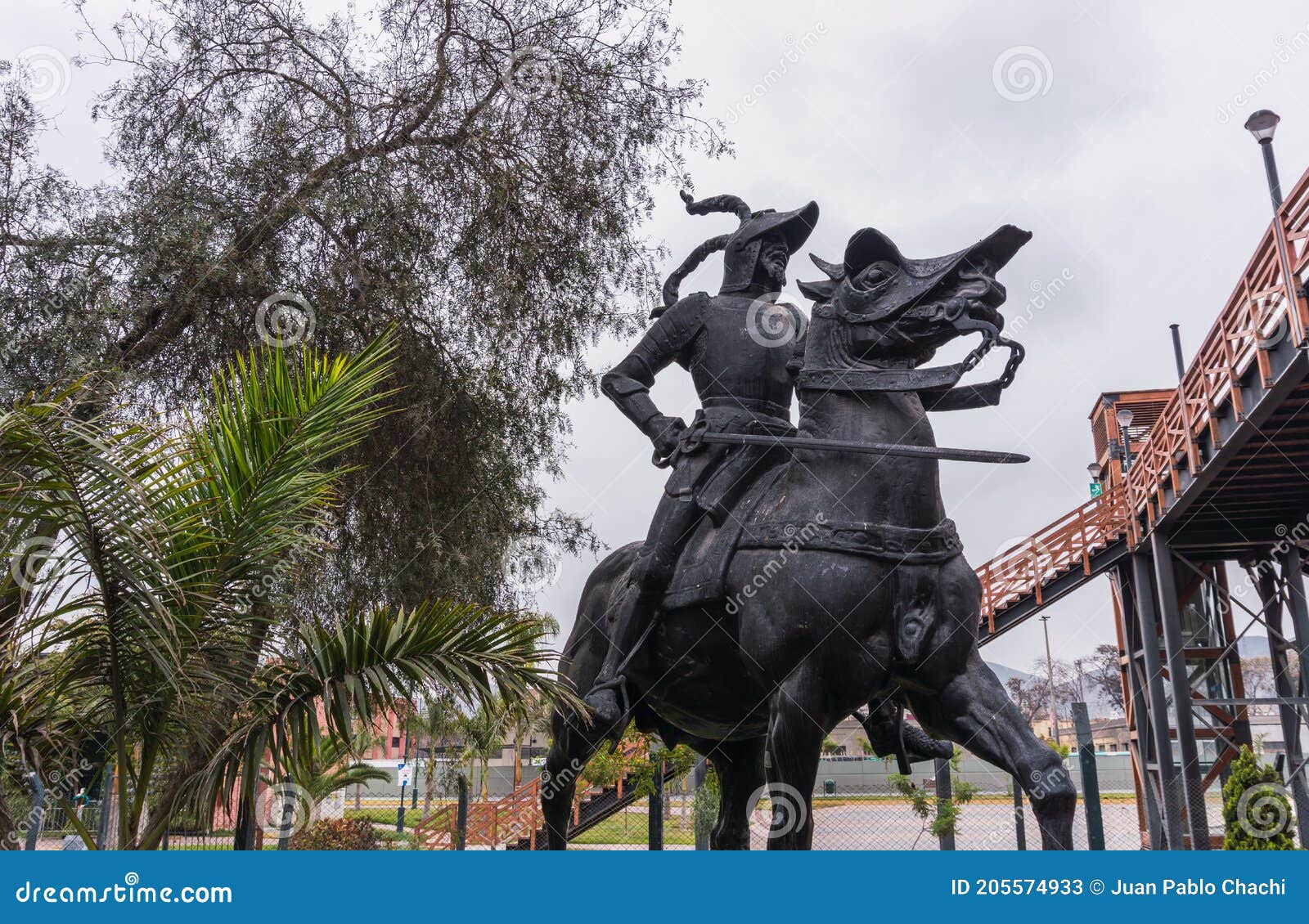 The Pizarro Statue Made In Bronze At The Plaza Mayor Of Trujillo