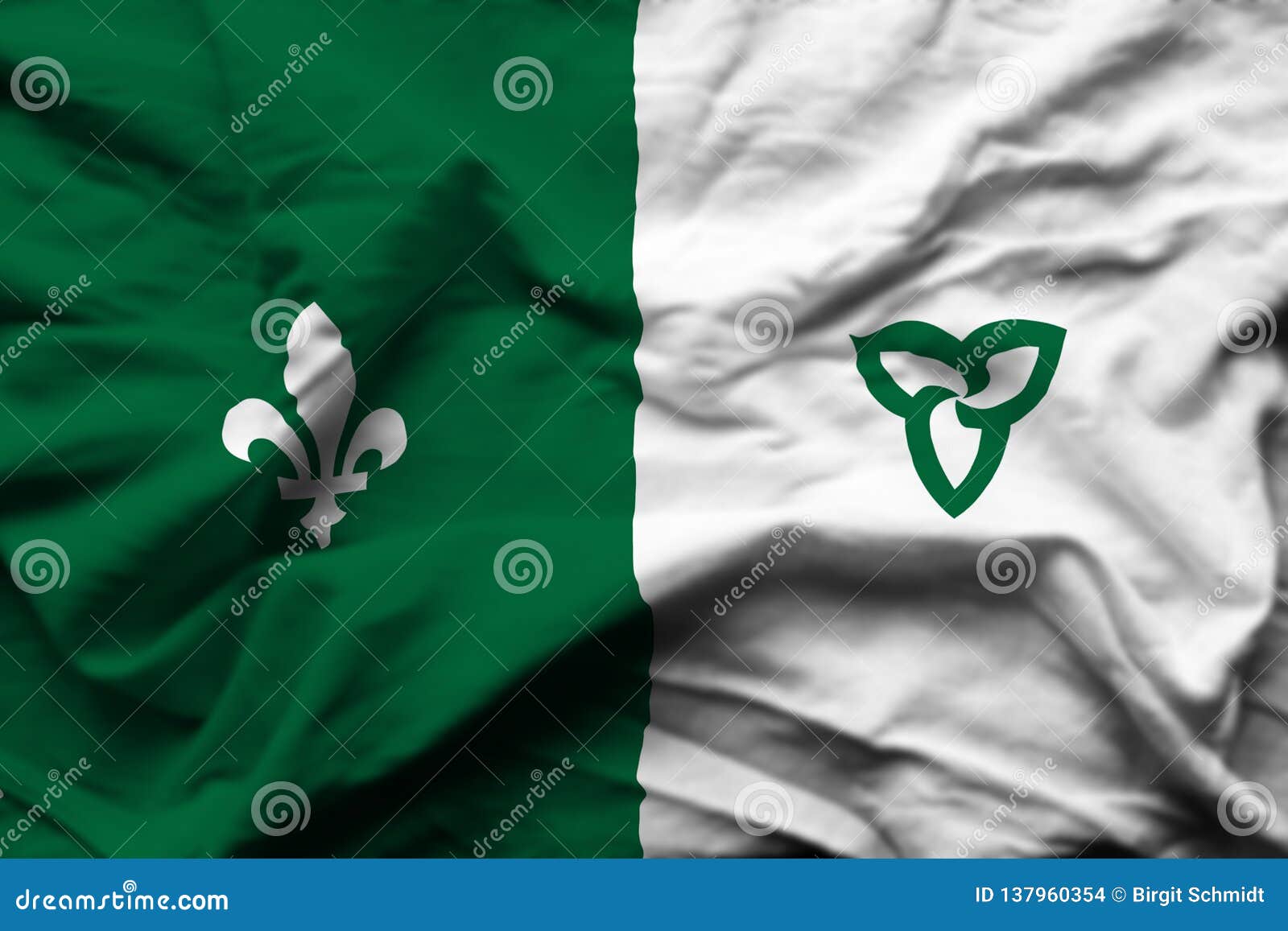 franco-ontarian realistic flag .