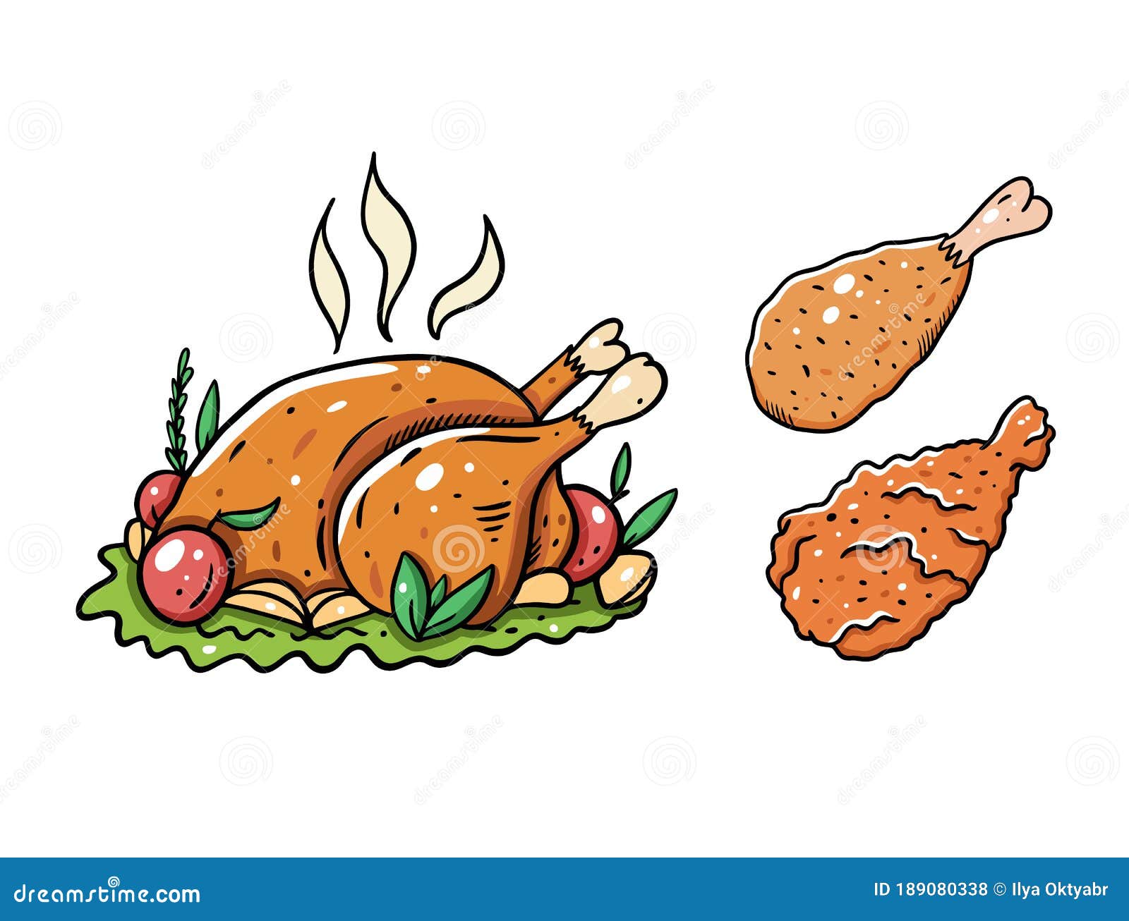 Desenho Animado De Galinha Galinha Galinha Ilustração do Vetor - Ilustração  de cômico, alimento: 180765785