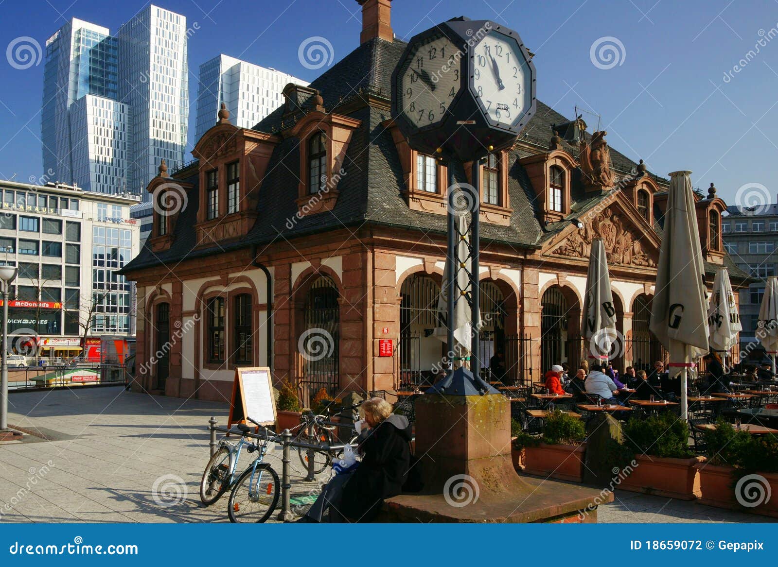 Frankfurt editorial photography. Image of clock, frankfurt 18659072