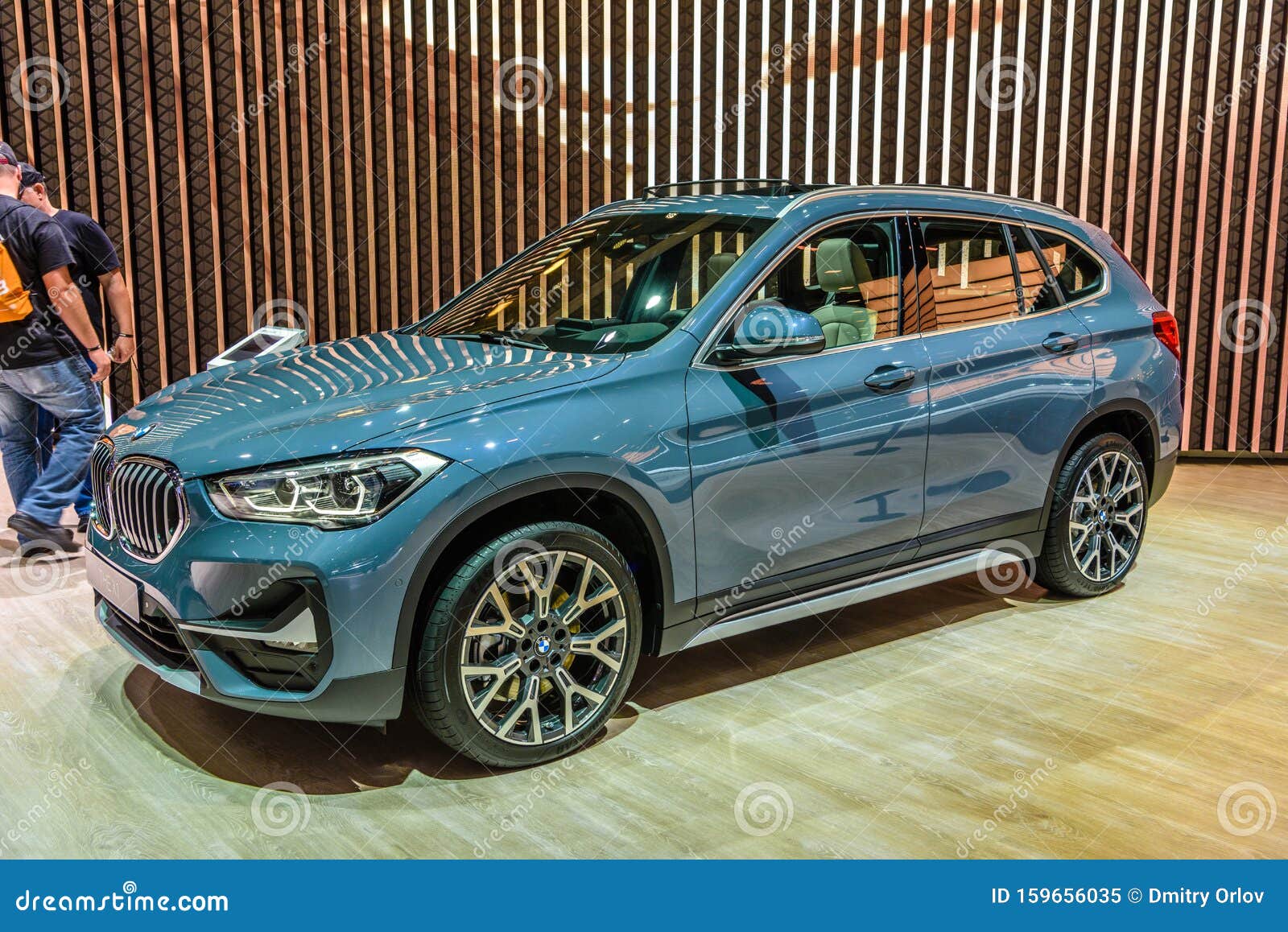 FRANKFURT, GERMANY - SEPT 2019: Steel Blue BMW X1 F48 Small SUV