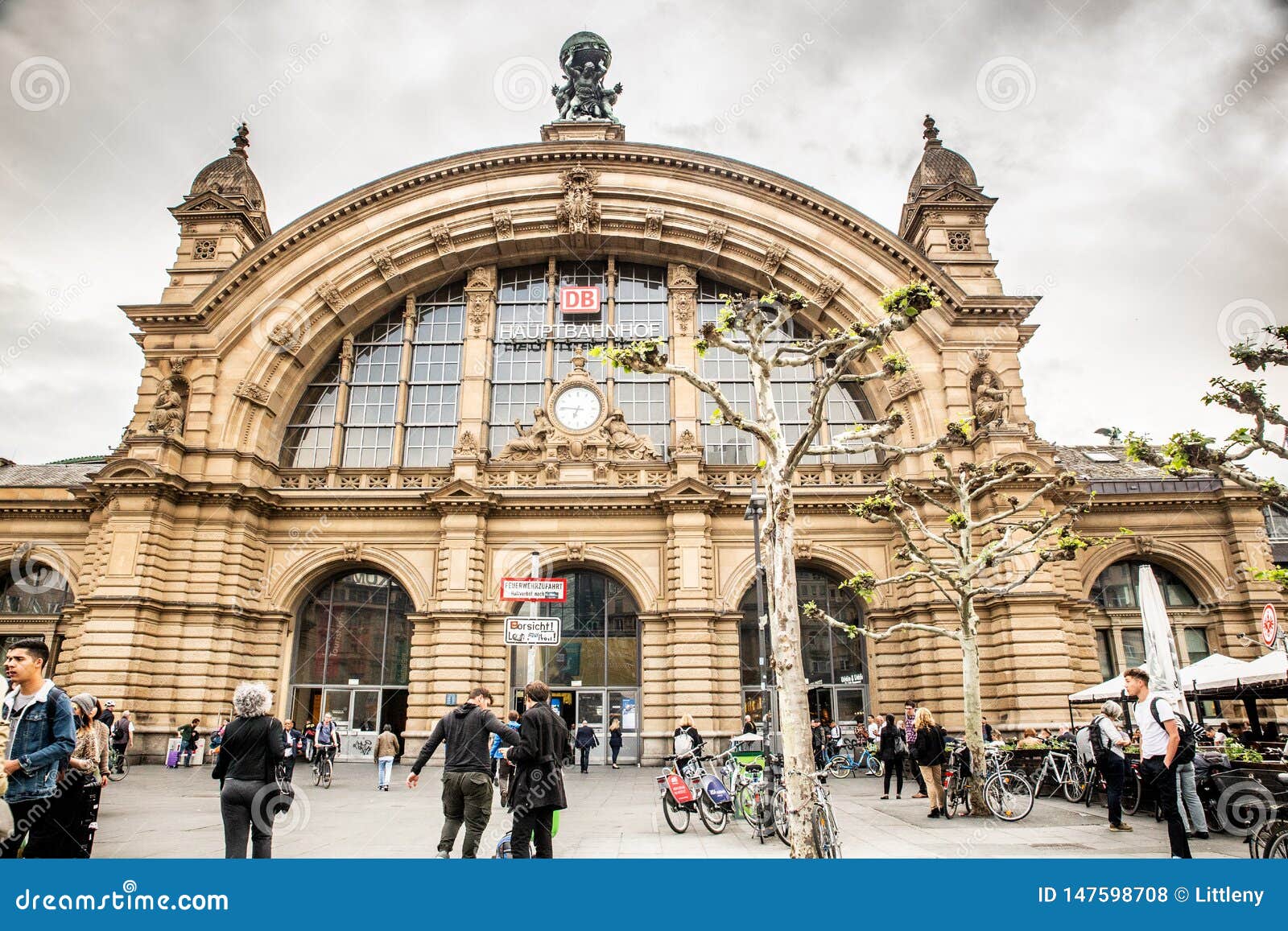 Frankfurt Germany Train Station Editorial Stock Photo - Image of
