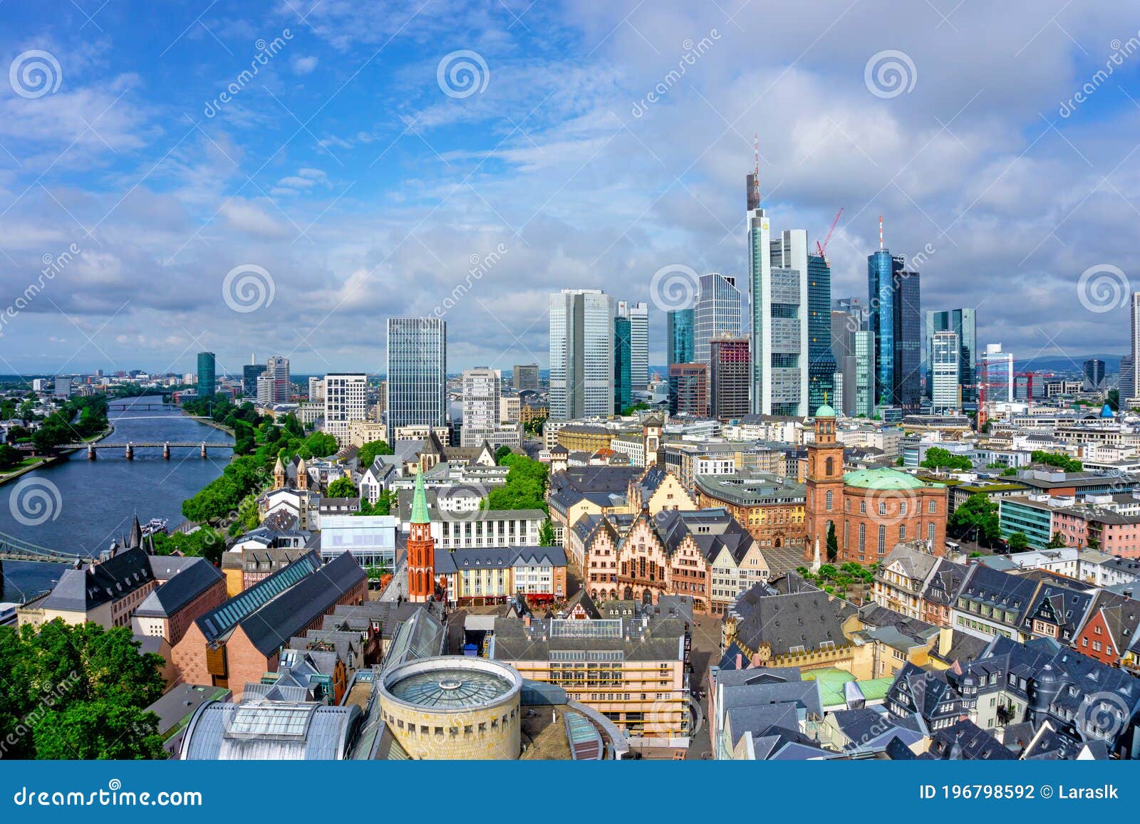 frankfurt skyline in germany
