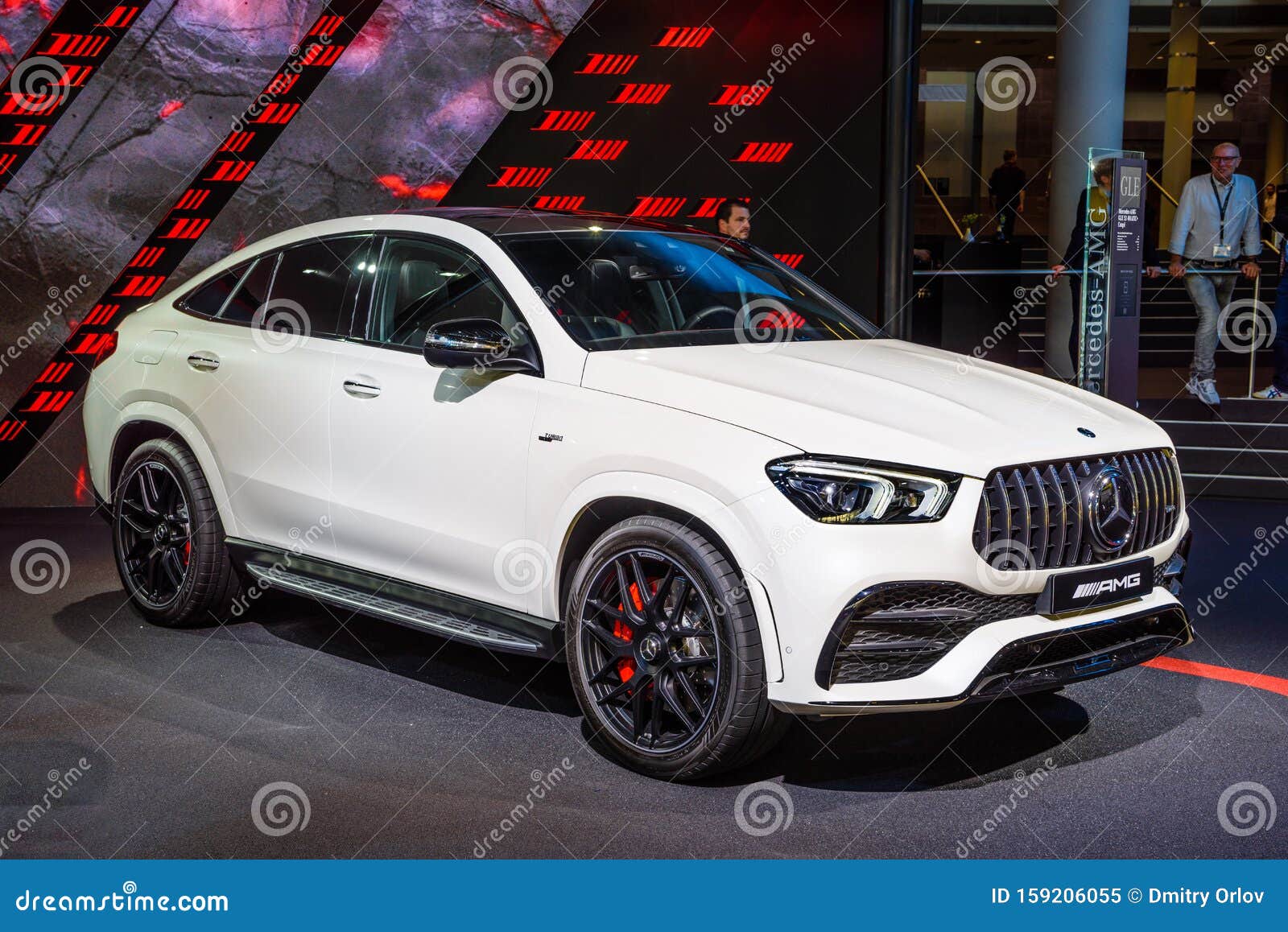 Frankfurt Tyskland Sept 19 Vit Mercedes Benz Amg Gle 53 4 Redaktionell Foto Bild Av Internationellt Terrang