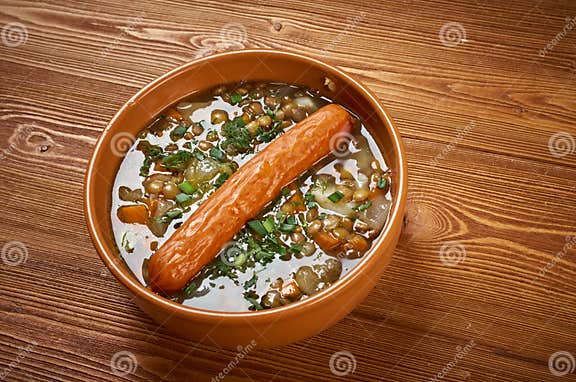 Frankfurter Linsensuppe stock photo. Image of stew, meal - 37279472