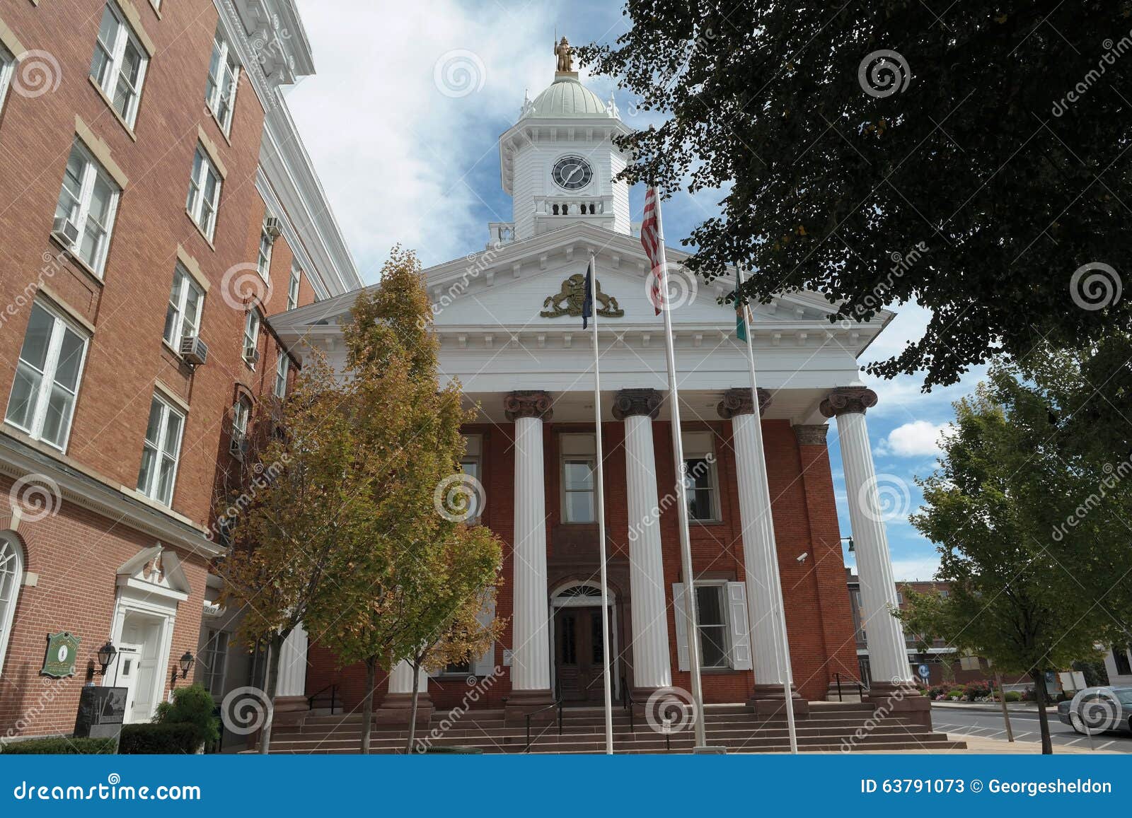 Franklin County Courthouse redaktionell arkivfoto. Bild av arkitektur