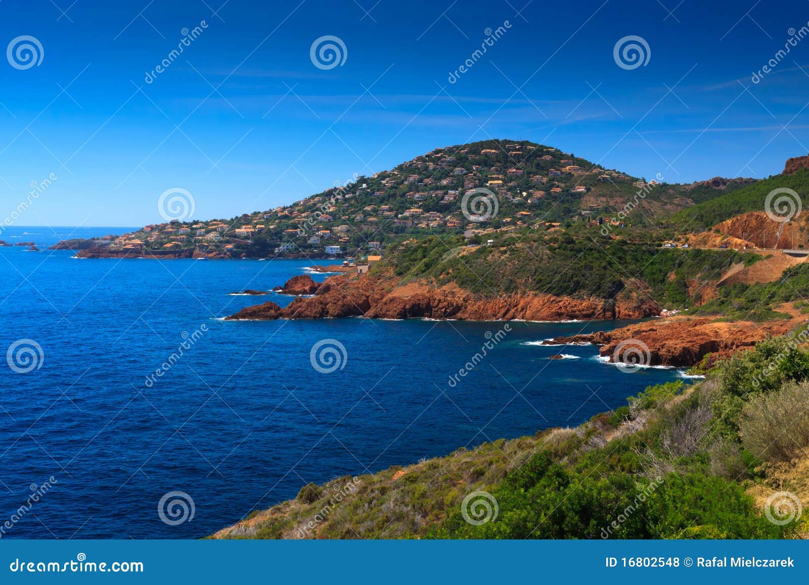 Franse Riviera stock foto. Image of rood, schoonheid - 16802548