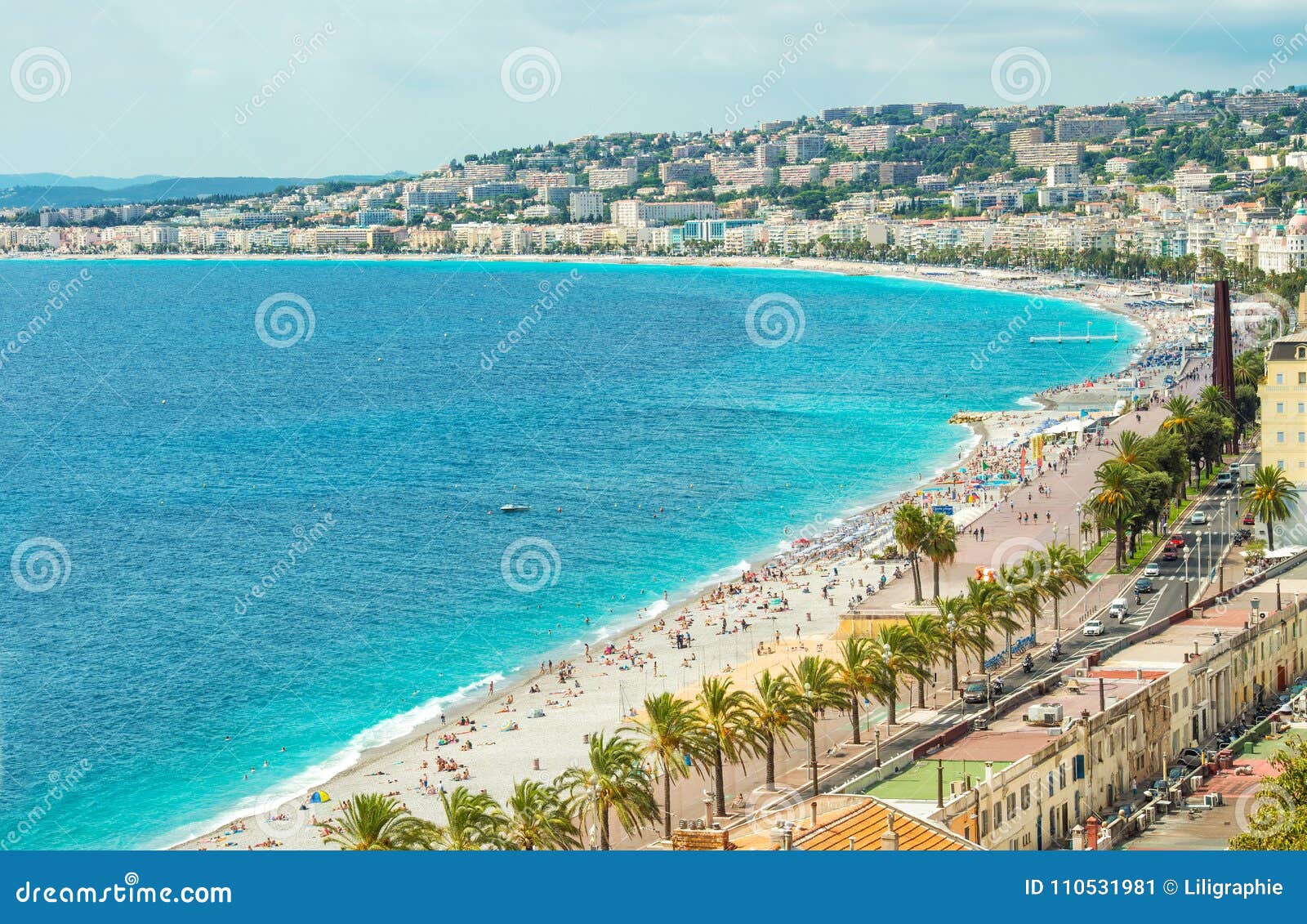 Franse Riviera Middellandse Zee Promenade Des Anglais Nice Redactionele ...