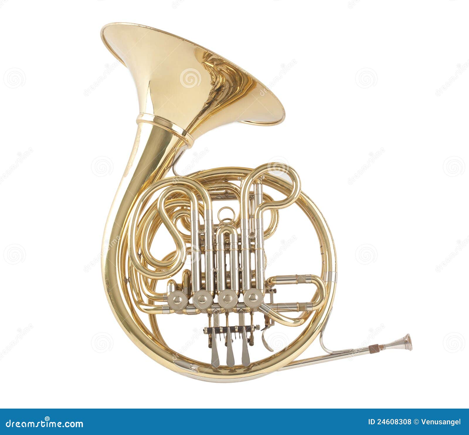 Fransk horn arkivfoto. Bild av texturerat, symfoni, musik 24608308