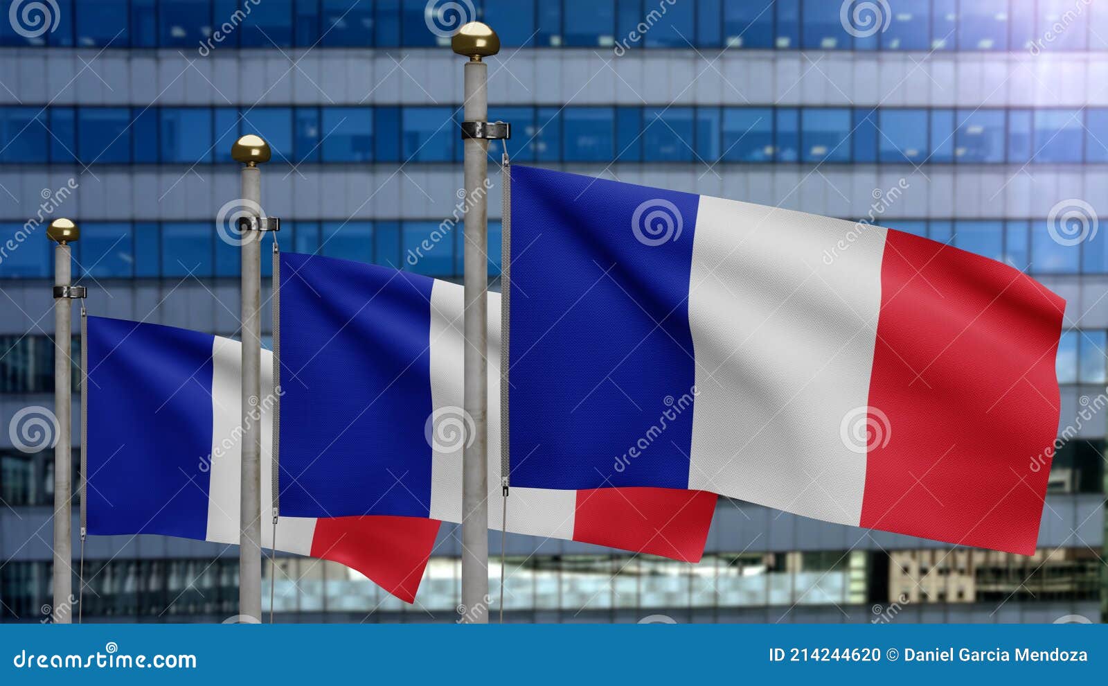 Französische Flagge Der Abbildung 3d in Einer Modernen Wolkenkratzerstadt.  Soft Seide Frankreich-Fahne Stock Abbildung - Illustration von emblem,  patriotismus: 214244620