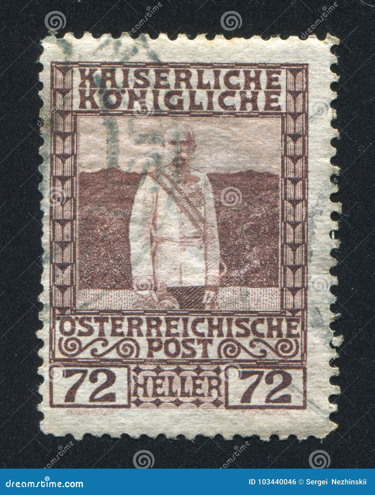 Franz Josef Austria stamp editorial photo. Image of regent 103440046