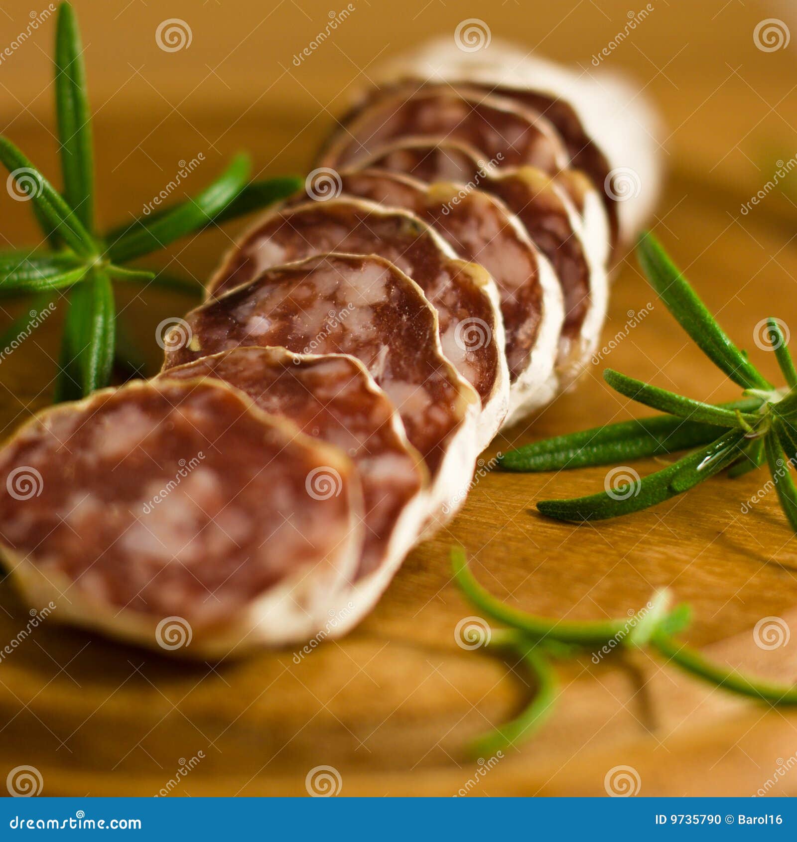 Französische Salami Stockfoto Bild 9735790