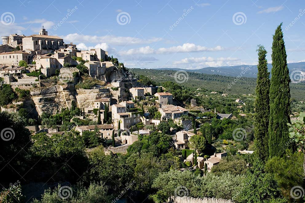 Französische Provence Landschaft Stockfoto Bild von antike, feiertag