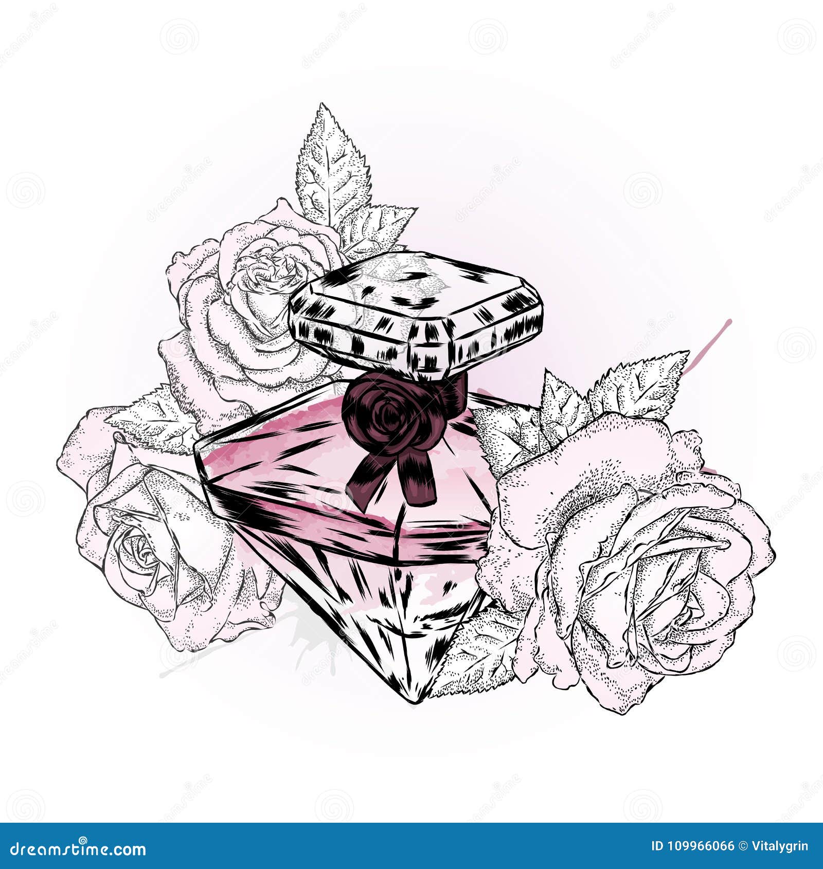 Frasco E Flores De Perfume Ilustração Do Vetor Ilustração do Vetor -  Ilustração de brilhante, desenho: 109966066, image size:1600x1690
