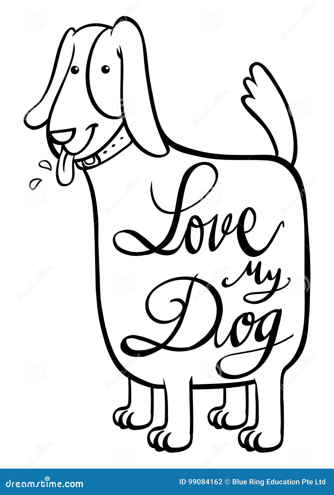 Frase Inglesa Para El Amor Mi Perro Ilustración del Vector